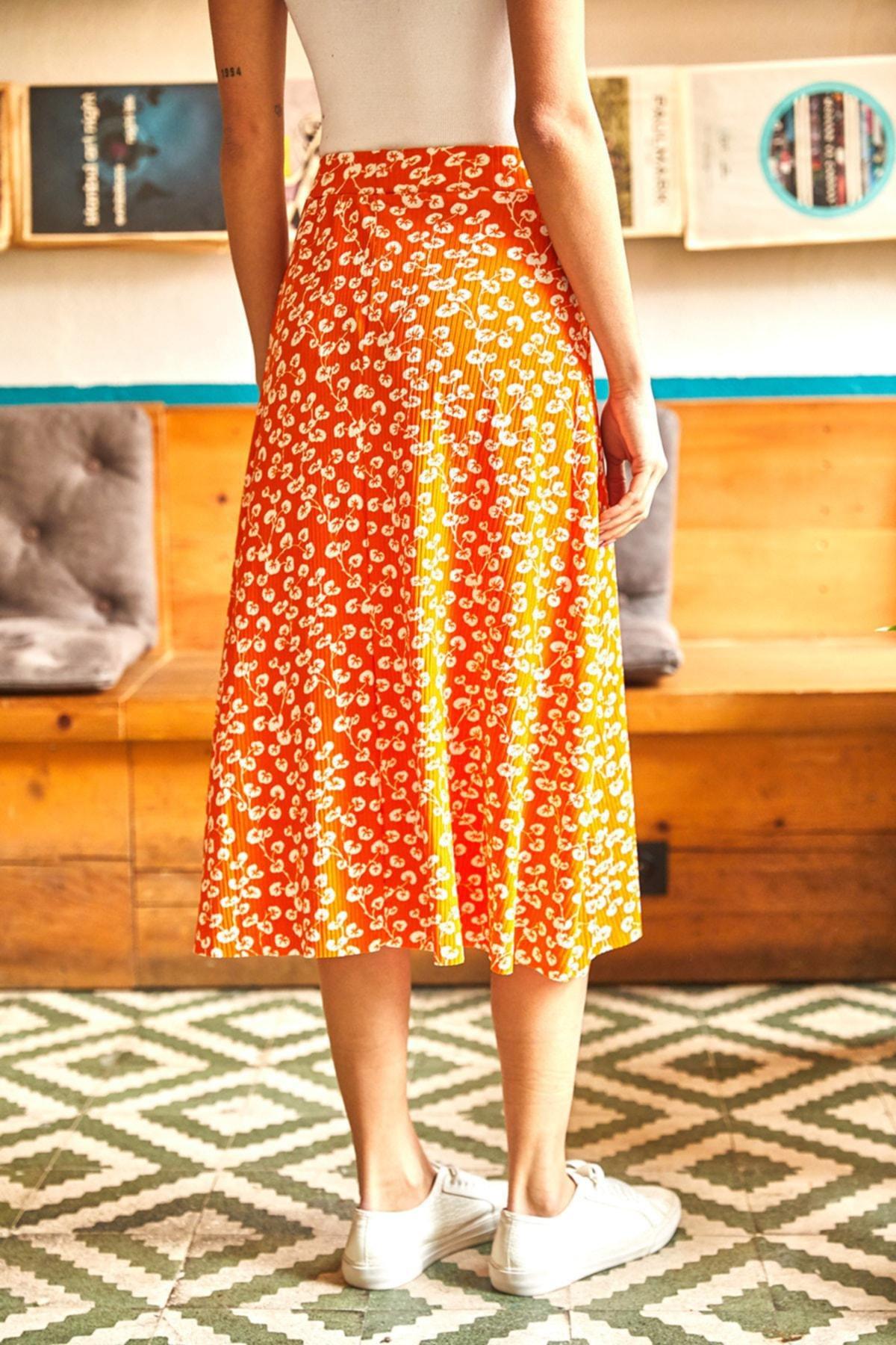 Orange Wrapped Skirt, , large image number 4