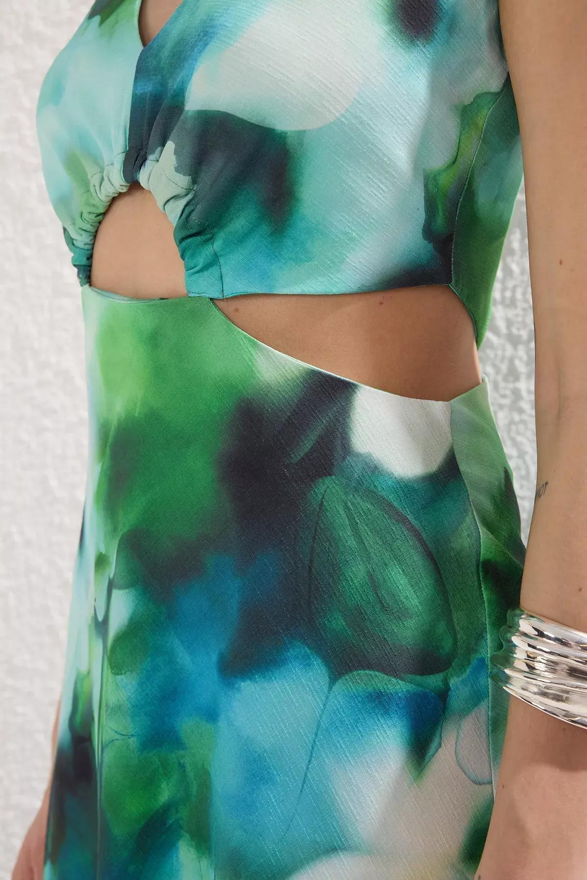 Batik Tie Dye A-Line Maxi Dress, , large image number 2