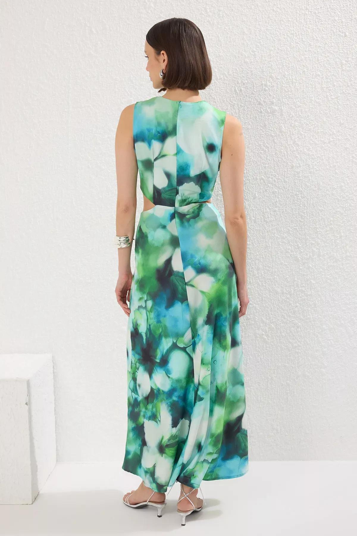 Batik Tie Dye A-Line Maxi Dress, , large image number 3
