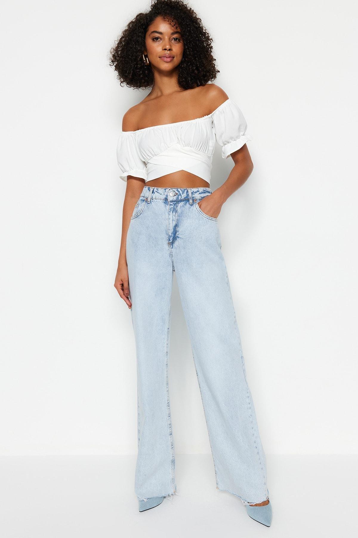 Ecru Off-Shoulder Fitted Blouse, , large image number 5