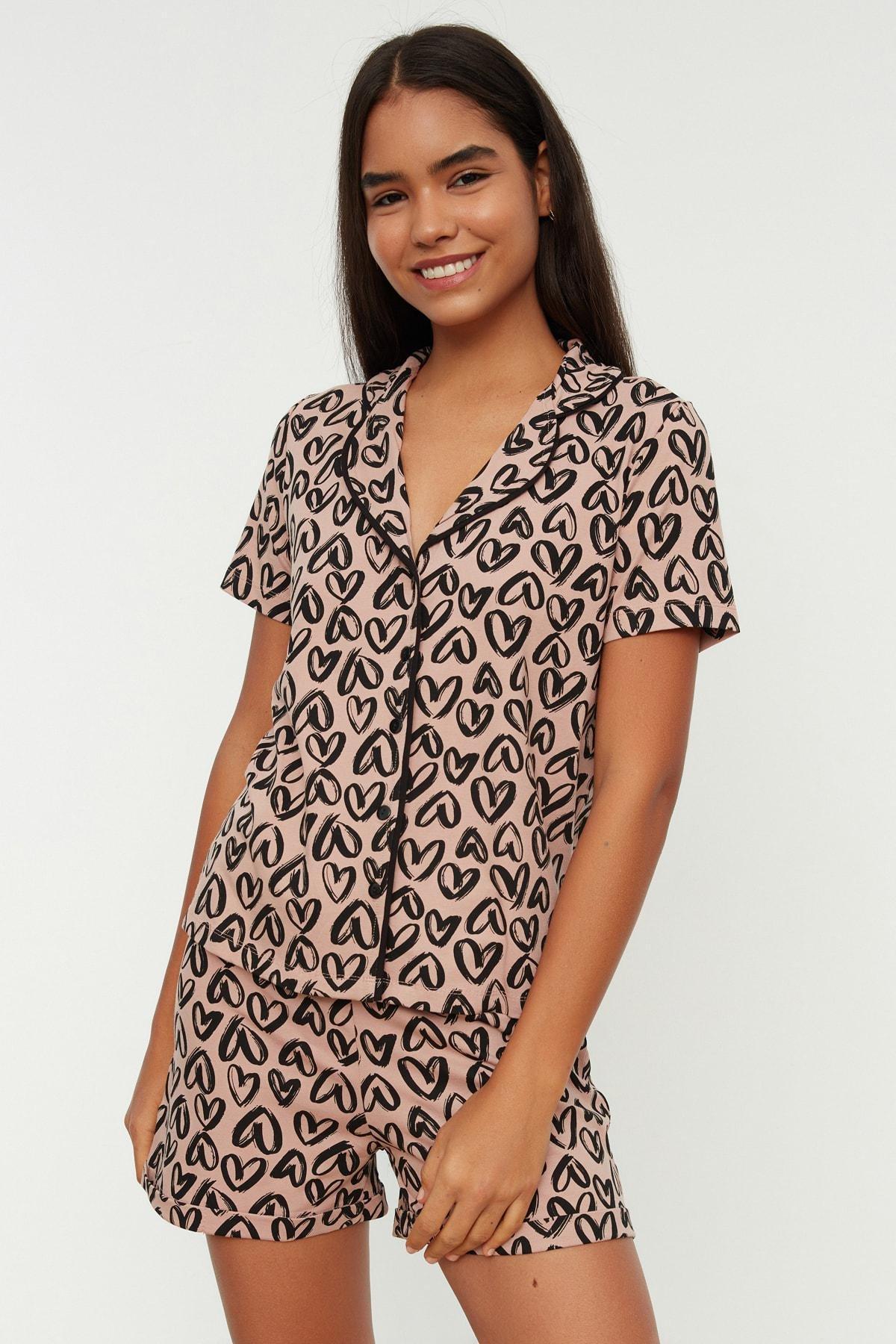 Multicolour Heart Pajama Set, , large image number 0