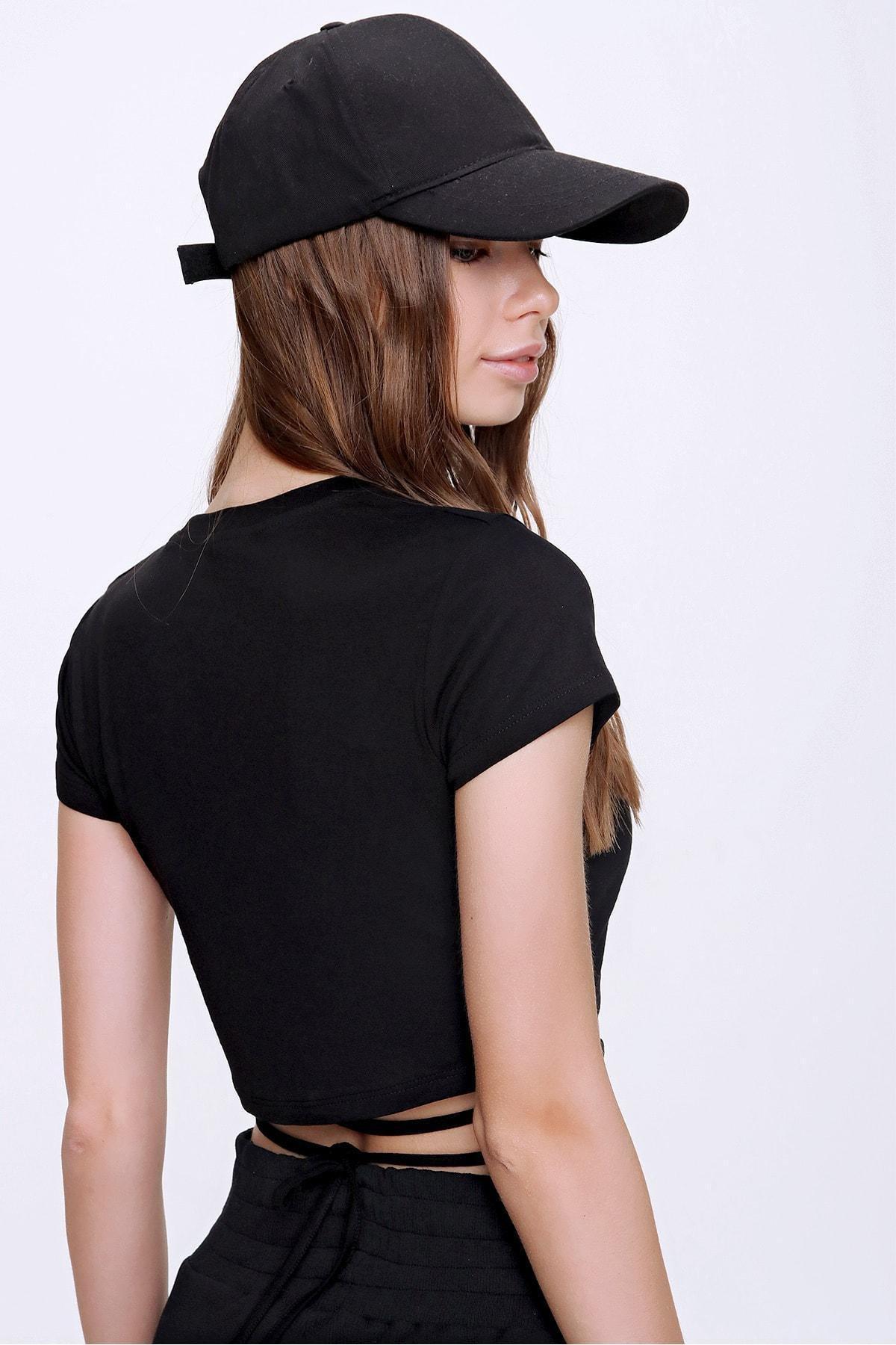 تيشيرت بقصة سليم فت بفتحة رقبة مستديرة، أسود, Black, large image number 7