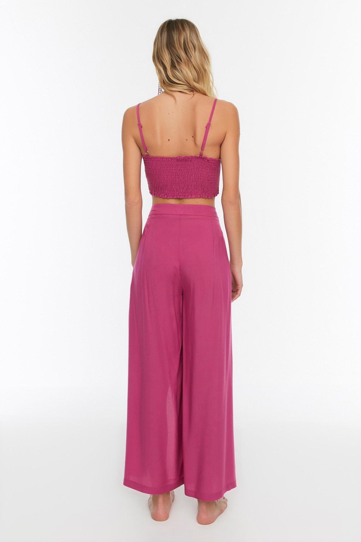 Pink V-Neck Regular Co-Ord Set, , large image number 4