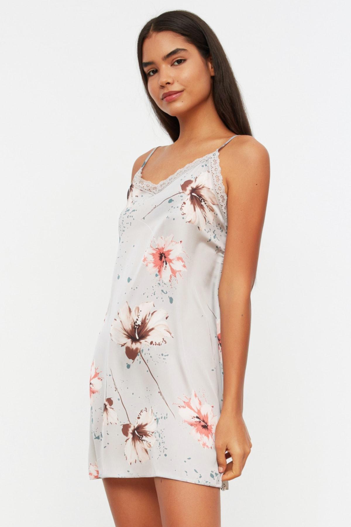 Multicolour A Line Floral Nightgown, , large image number 3