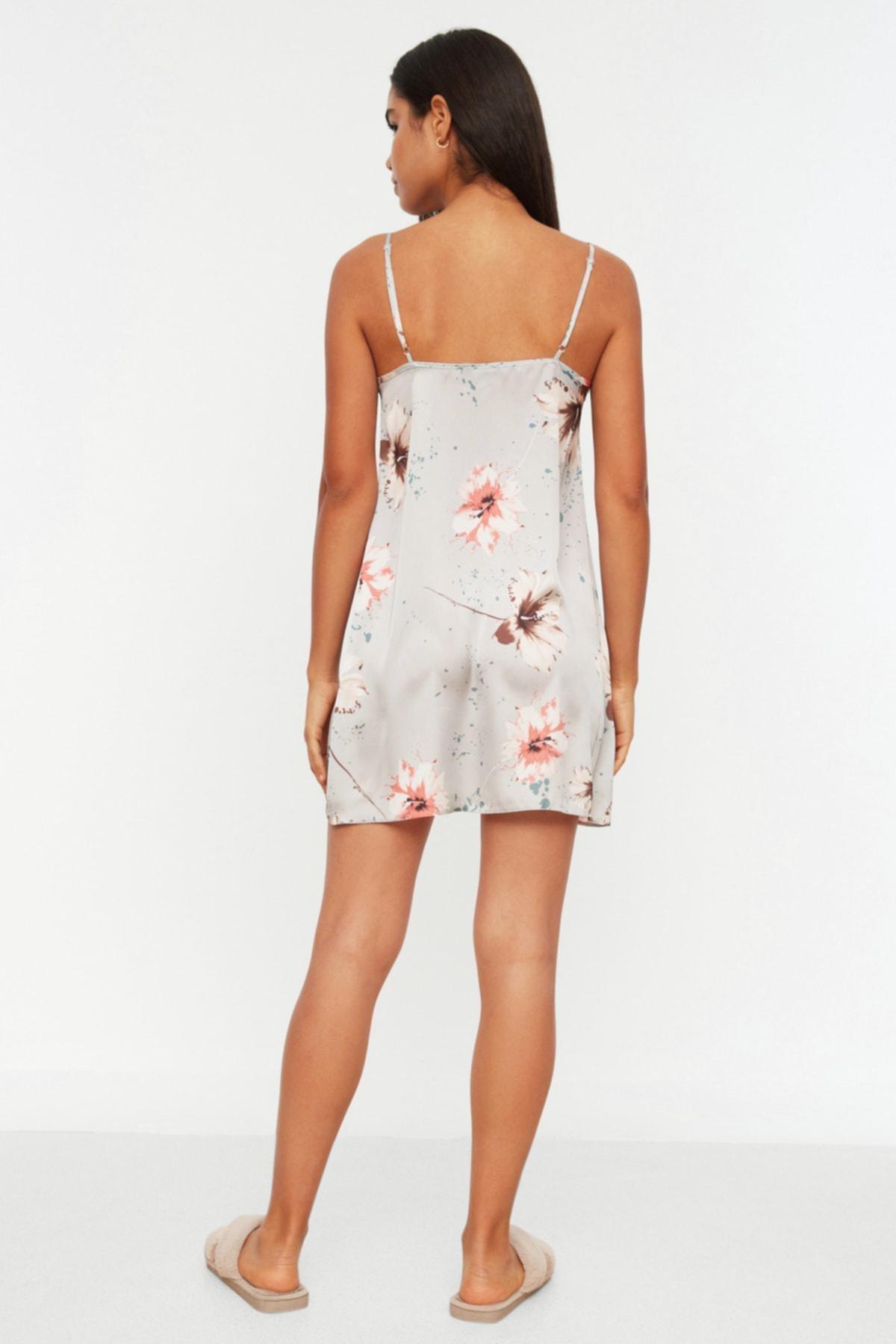 Multicolour A Line Floral Nightgown, , large image number 4