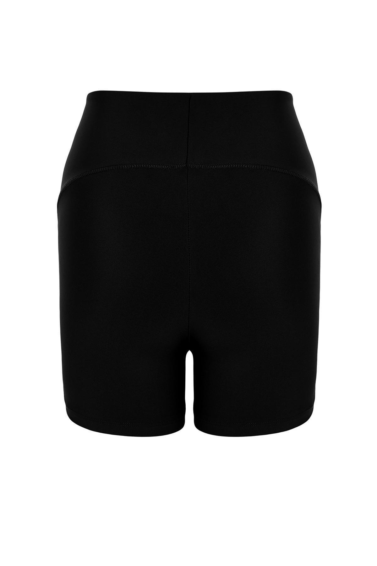 Black High Waist Biker Jackets Sports Leggings, , large image number 6