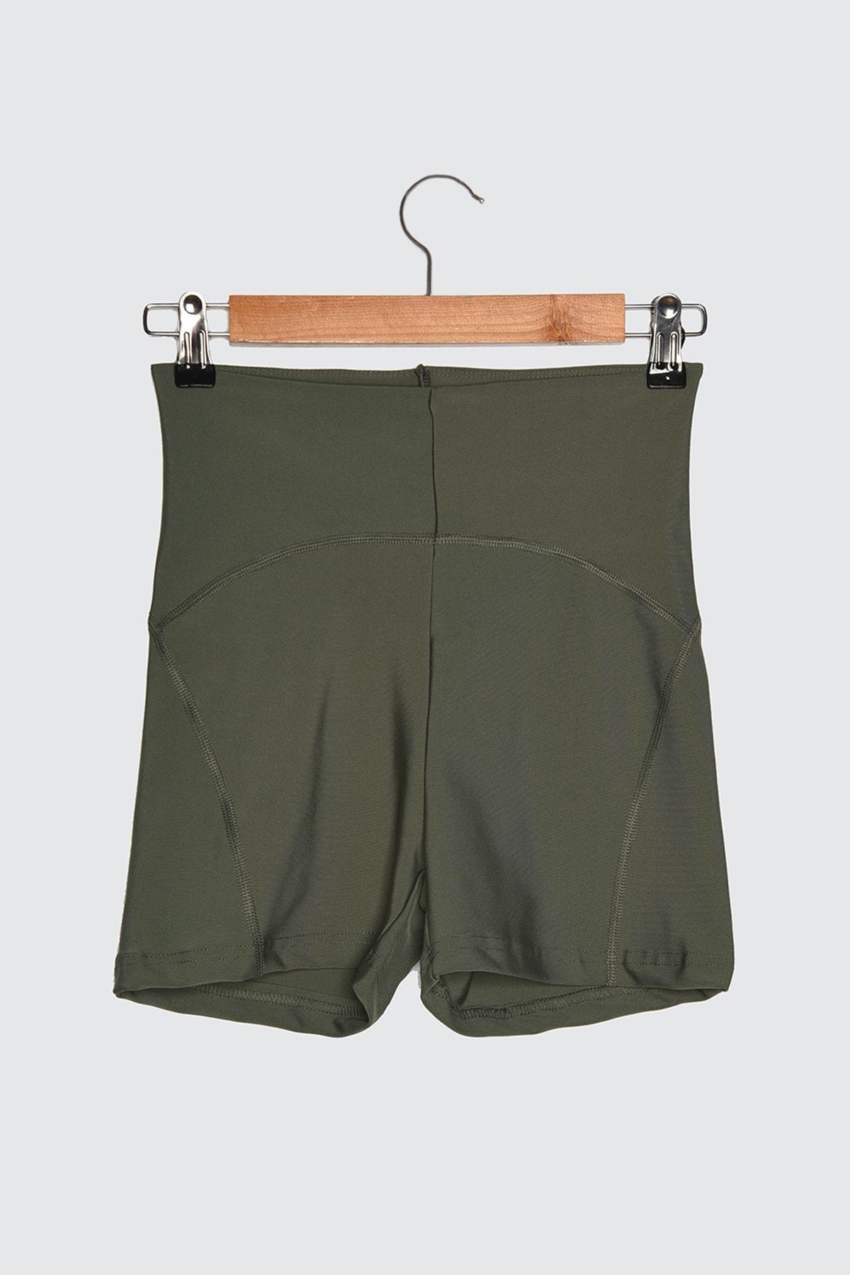 Khaki High Waist Sports Leggings, , large image number 6