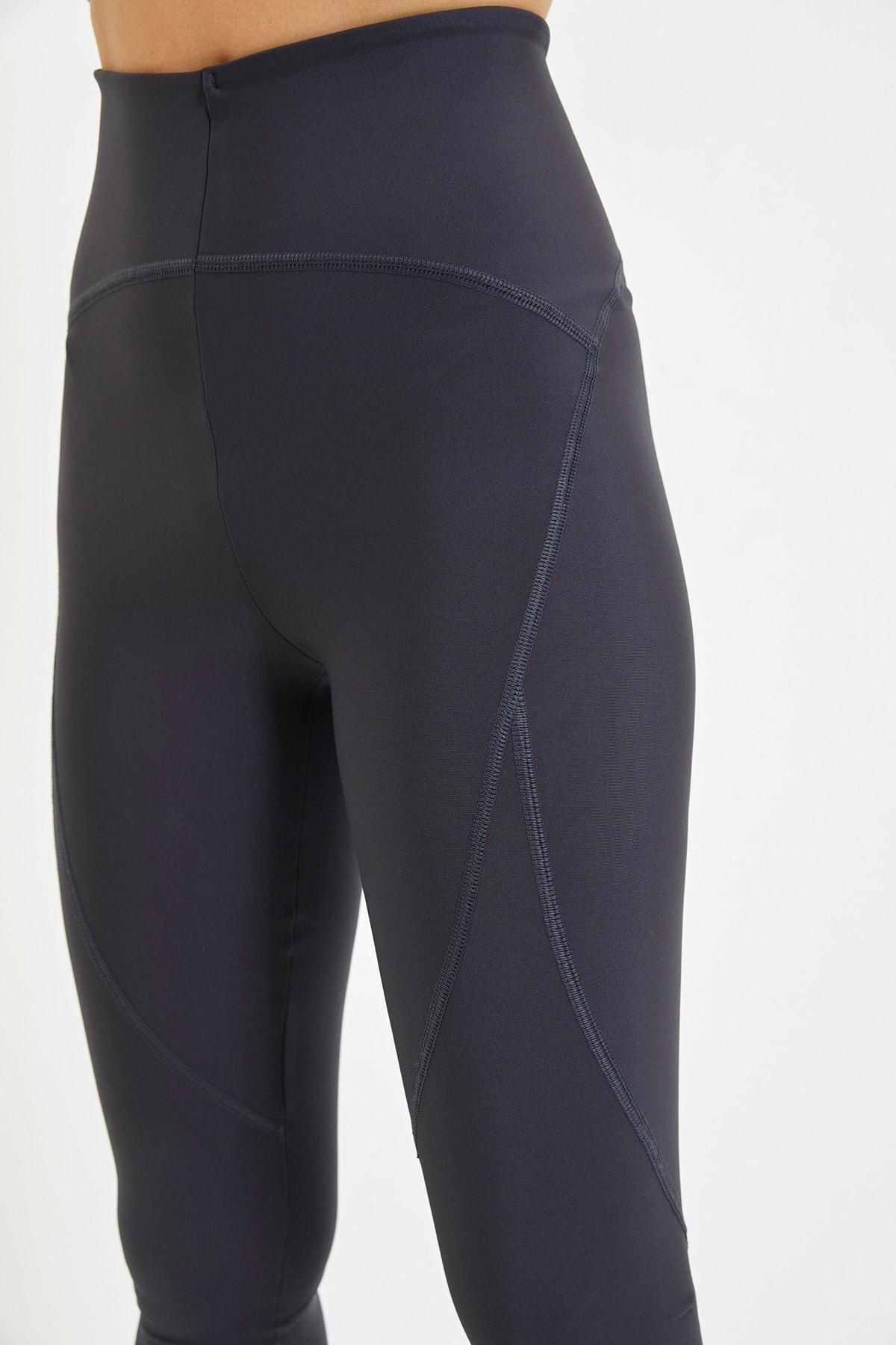 Gray High Waist Leggings, , large image number 6