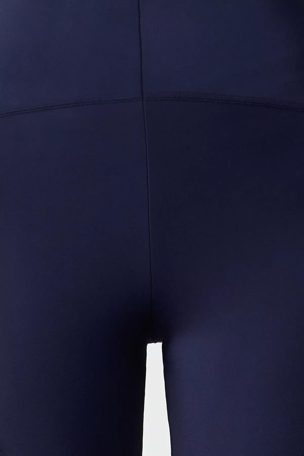 Blue High Waist Leggings, , large image number 3