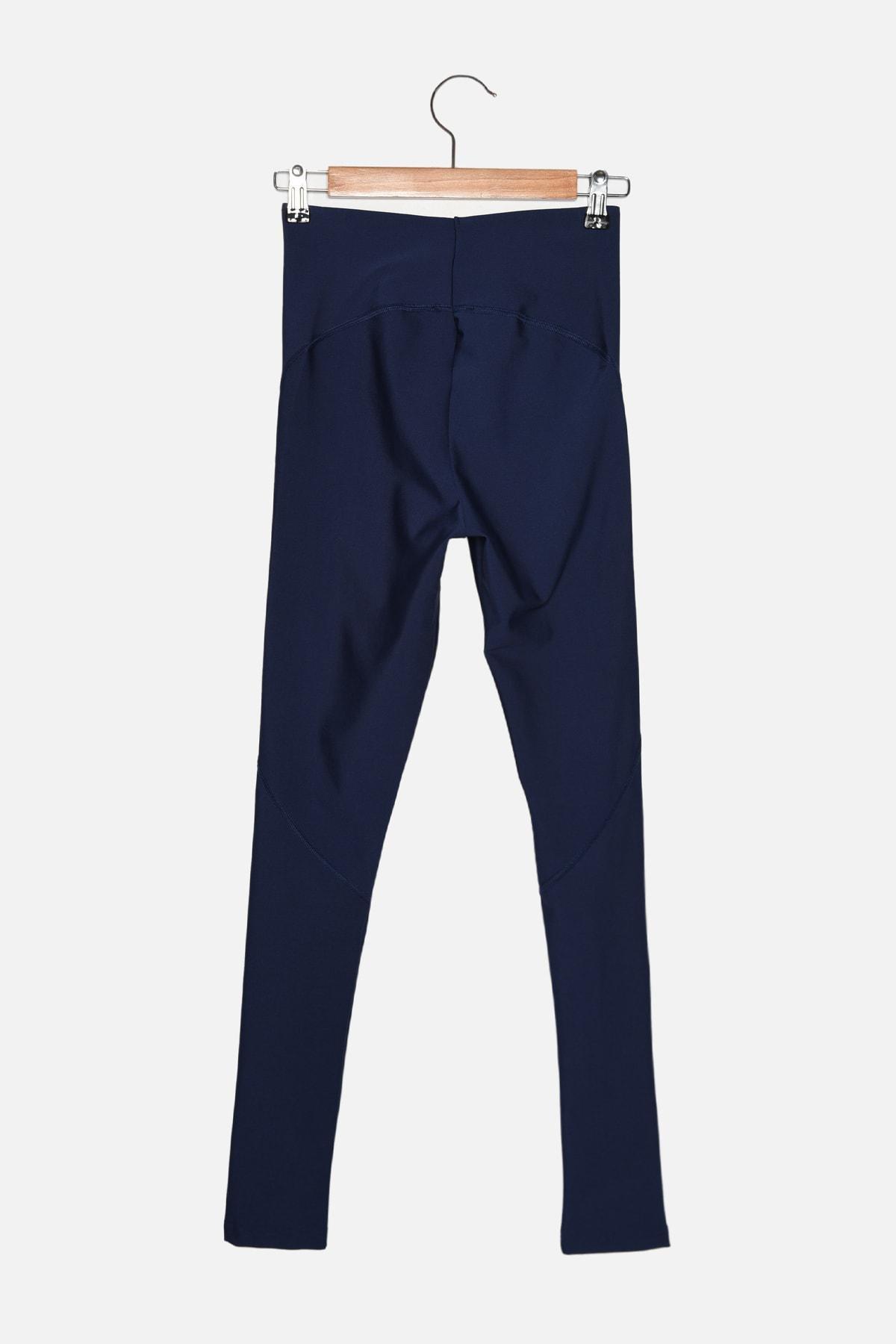 Blue High Waist Leggings, , large image number 7