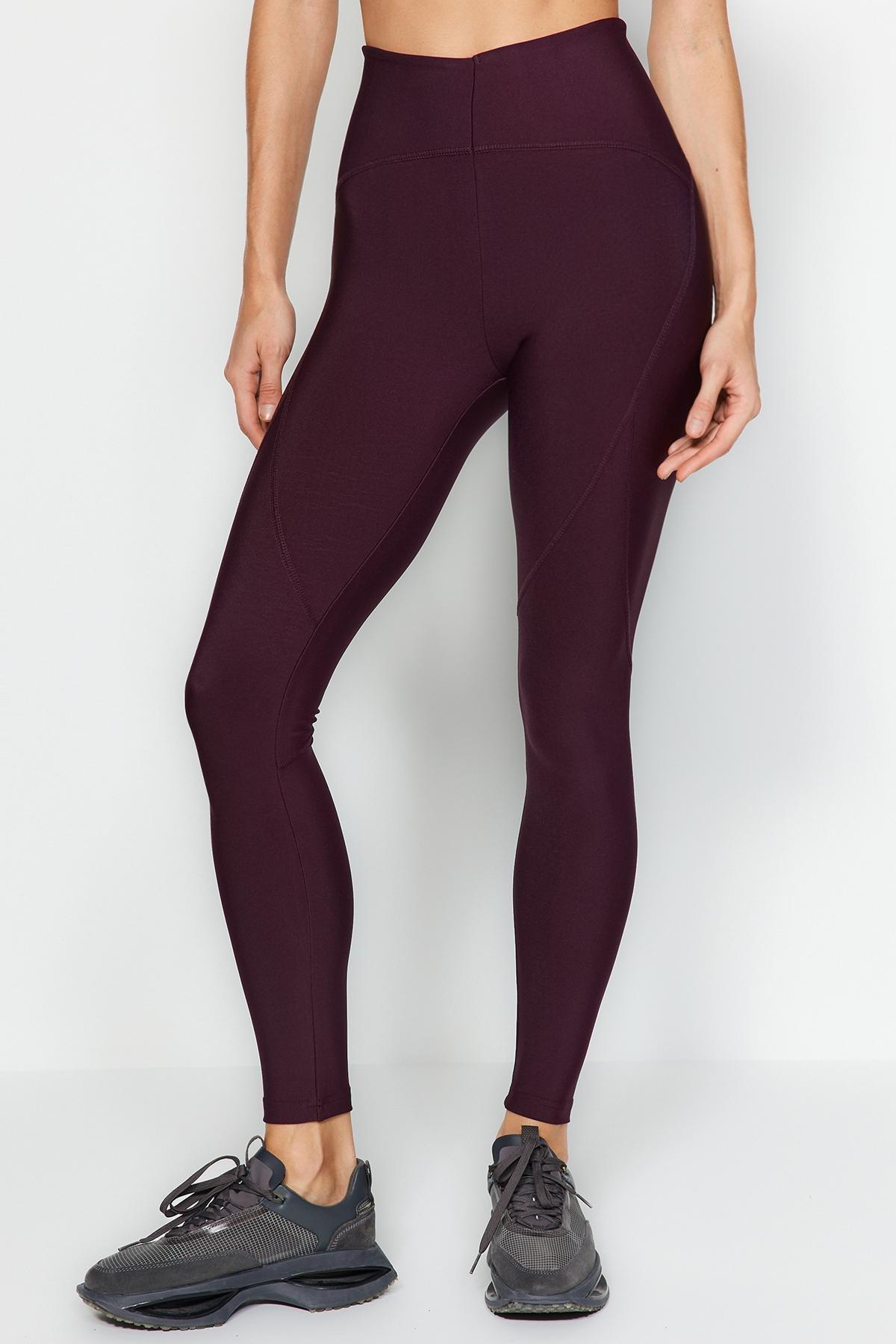 Purple High Waist Leggings, , large image number 3