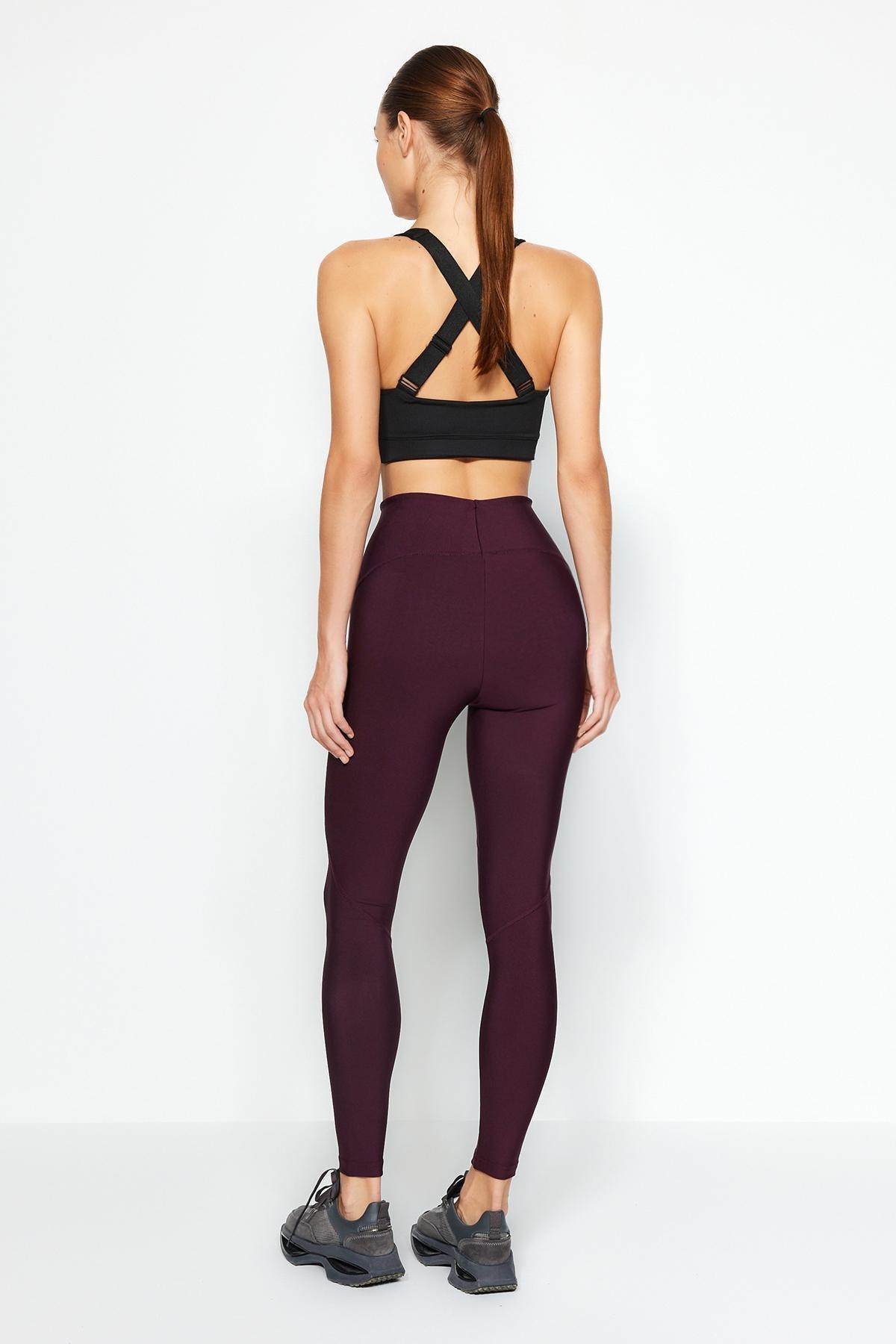 Purple High Waist Leggings, , large image number 5