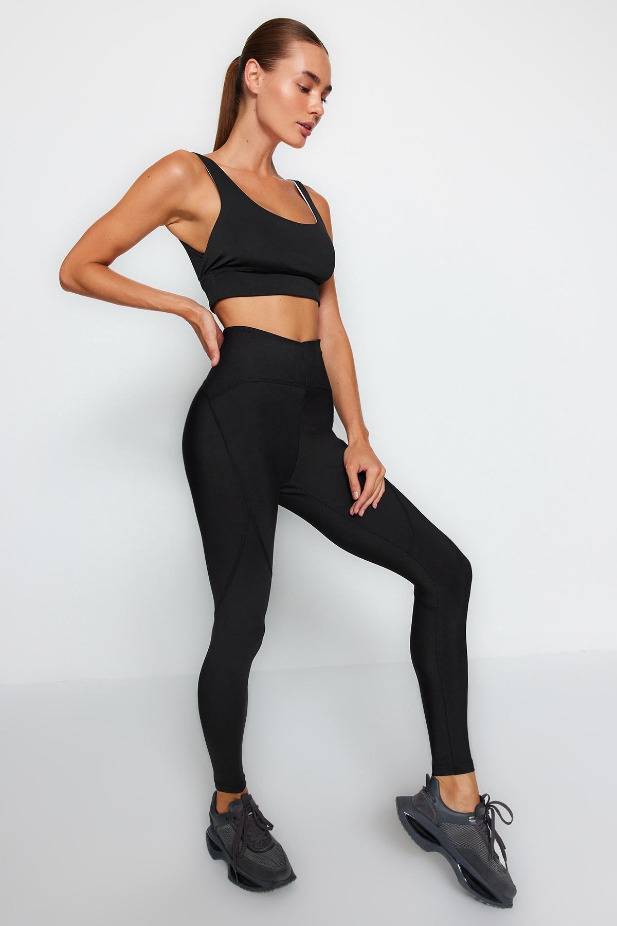 Black High Waist Leggings, , large image number 2