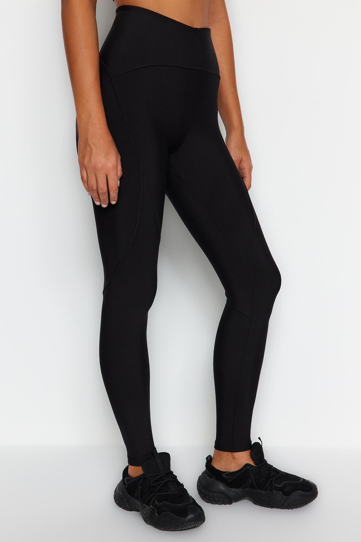 Black High Waist Leggings, , large image number 6
