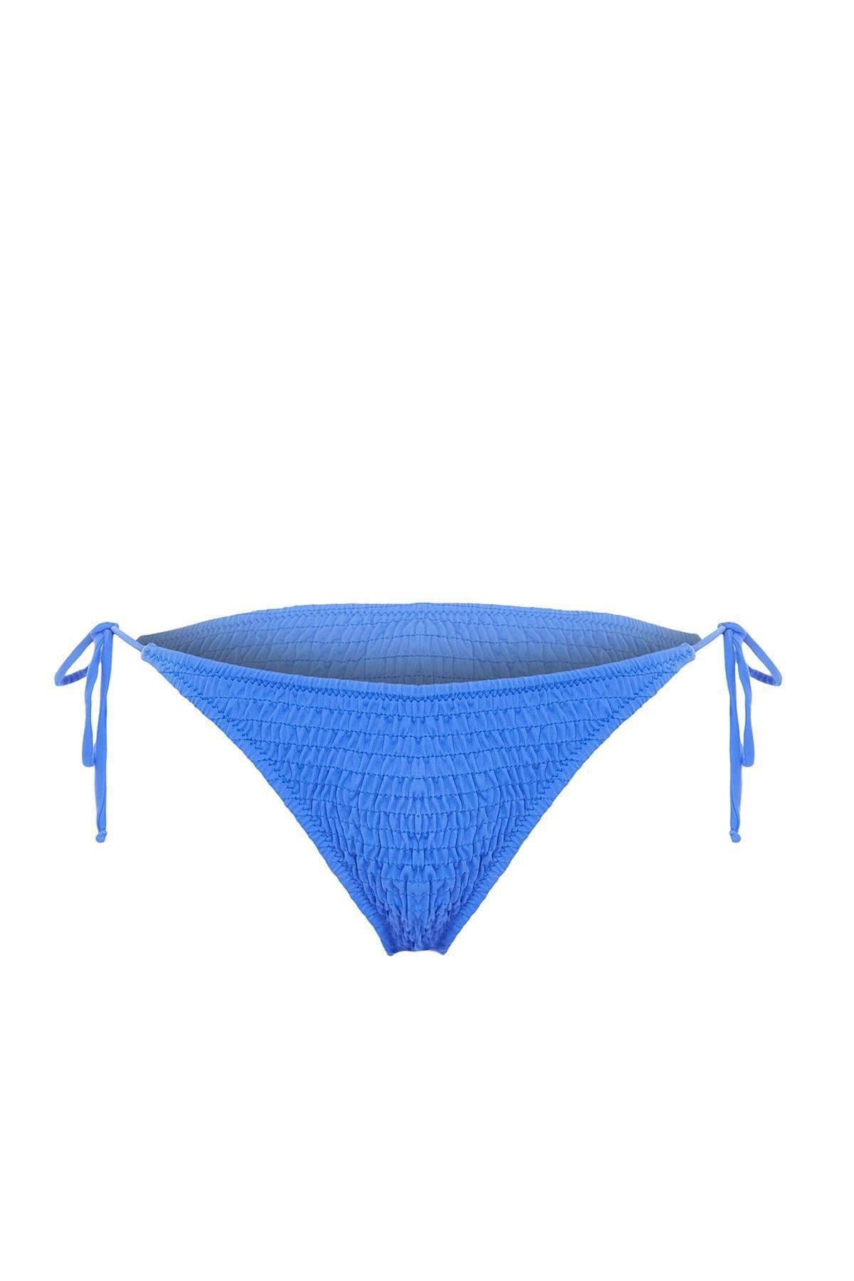 Blue Plain Bikini Bottom, Blue, large image number 5