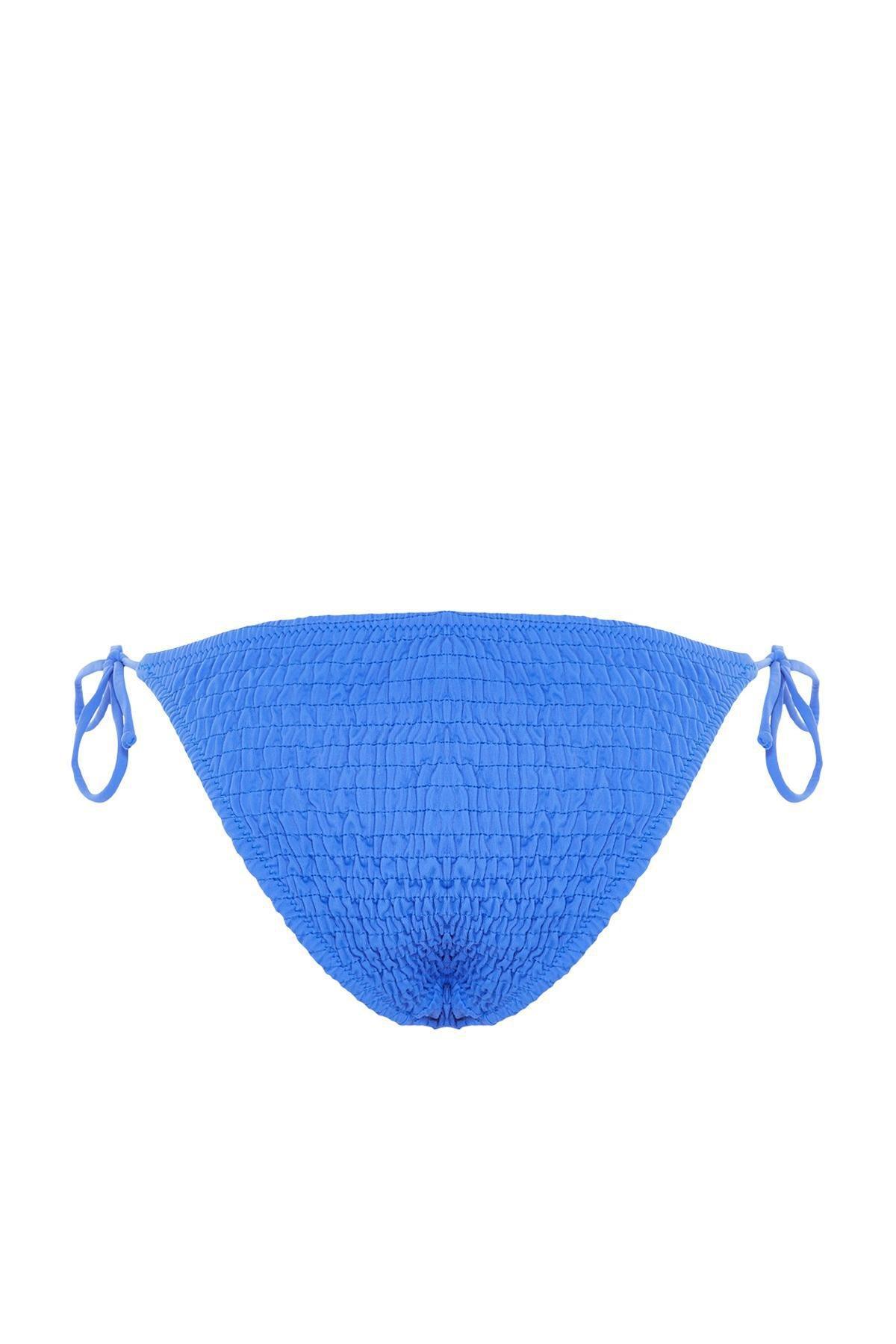 Blue Plain Bikini Bottom, Blue, large image number 6
