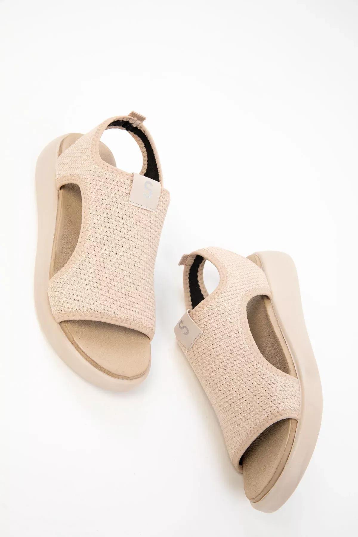 Beige Sandals, , large image number 4