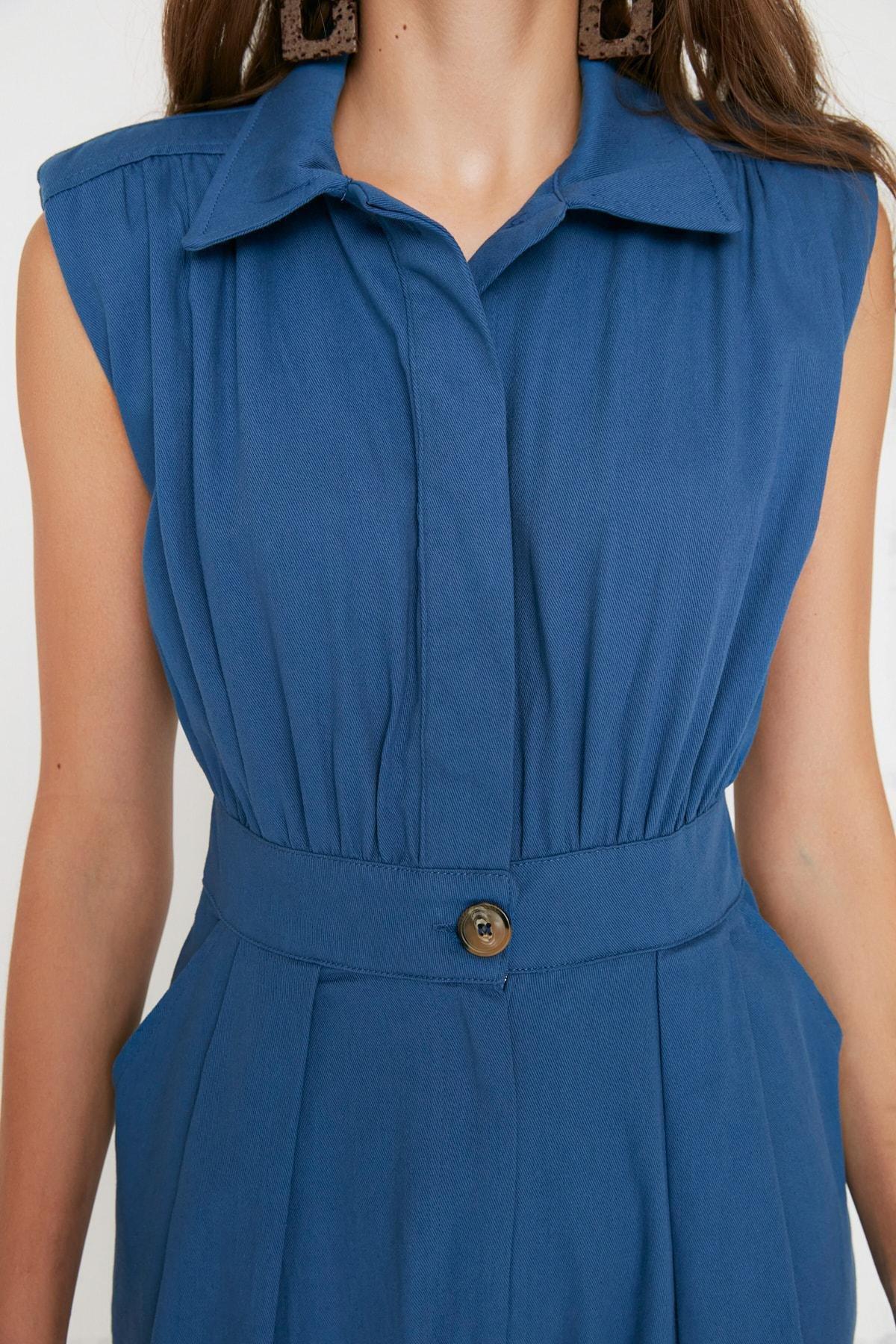 Blue Collared Jumpsuit, , large image number 3