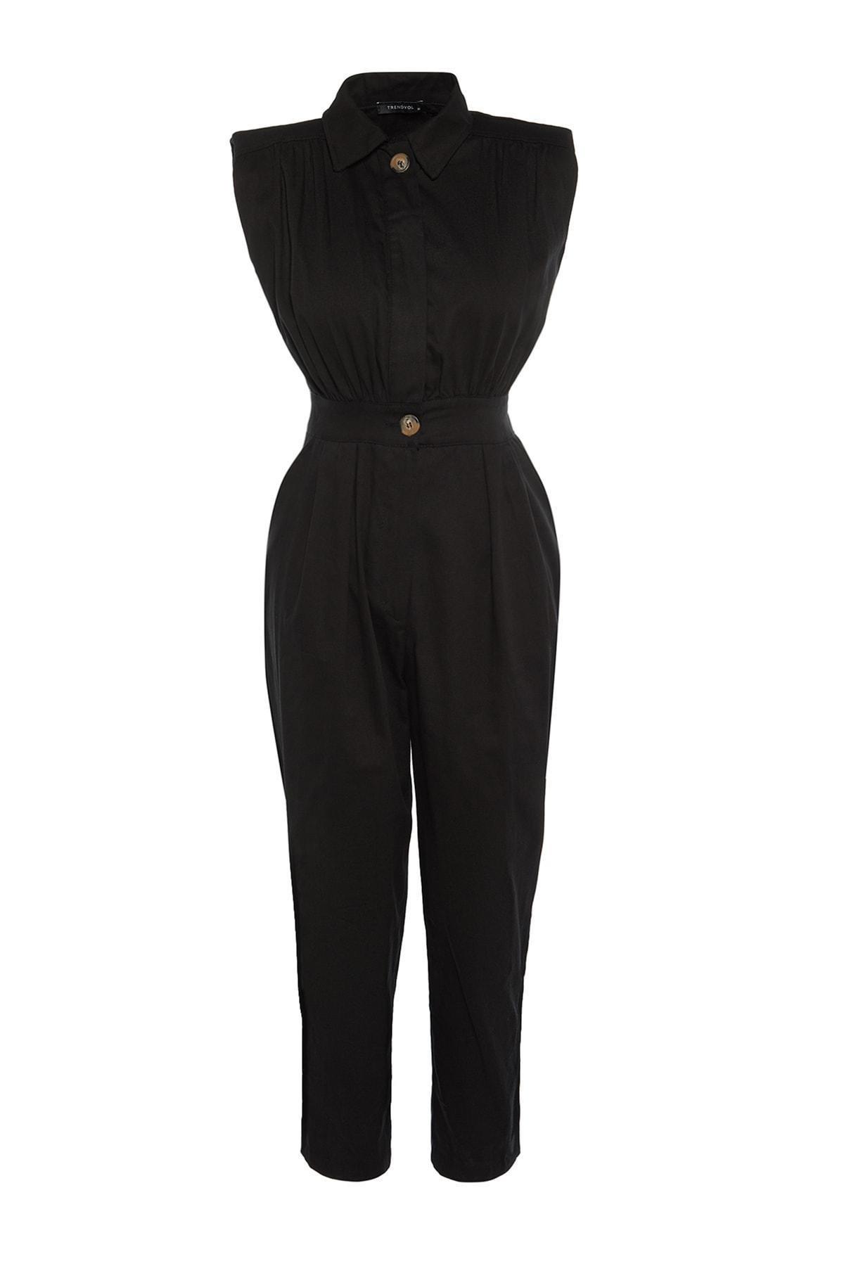 Black Padded Playsuit, , large image number 5