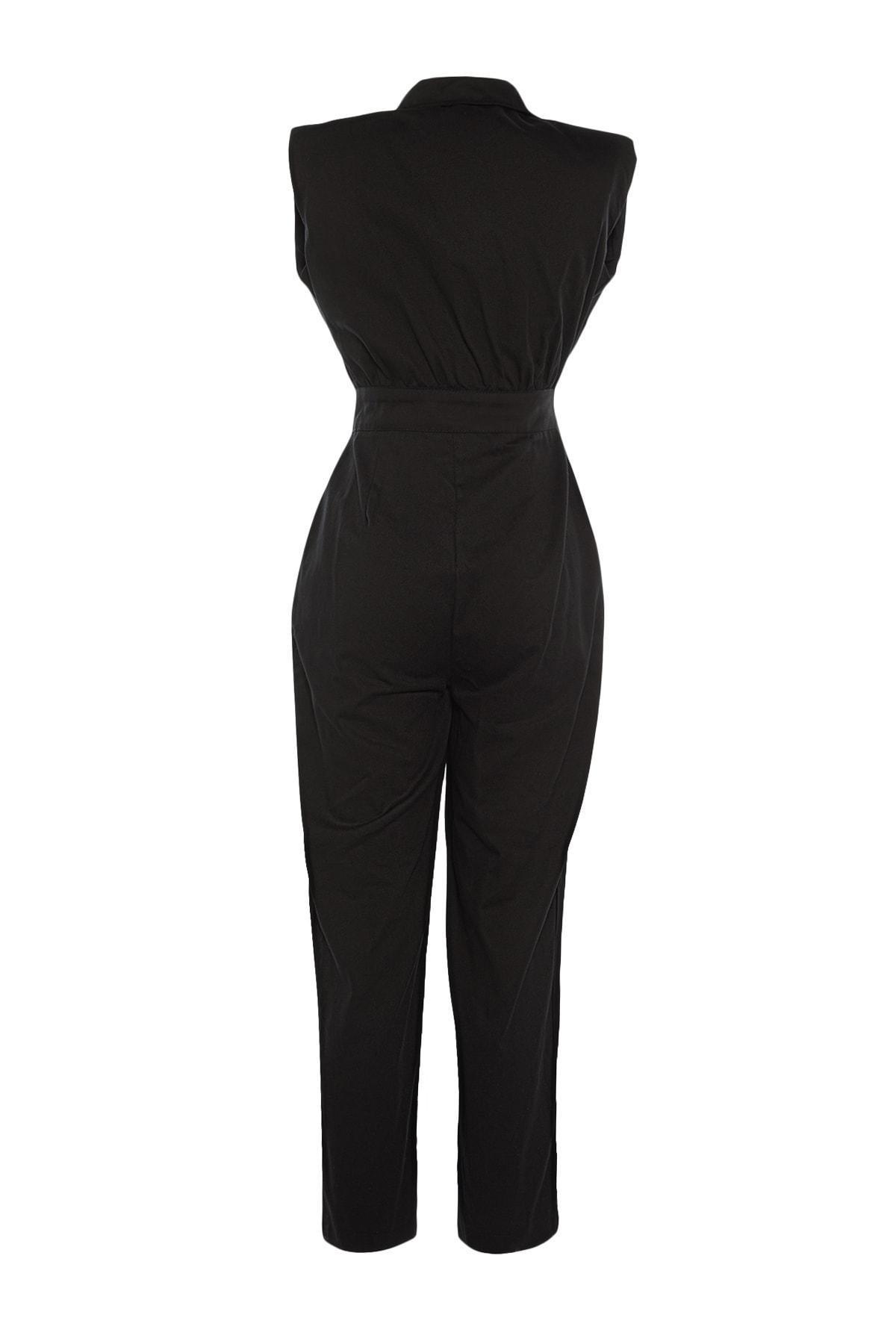 Black Padded Playsuit, , large image number 7