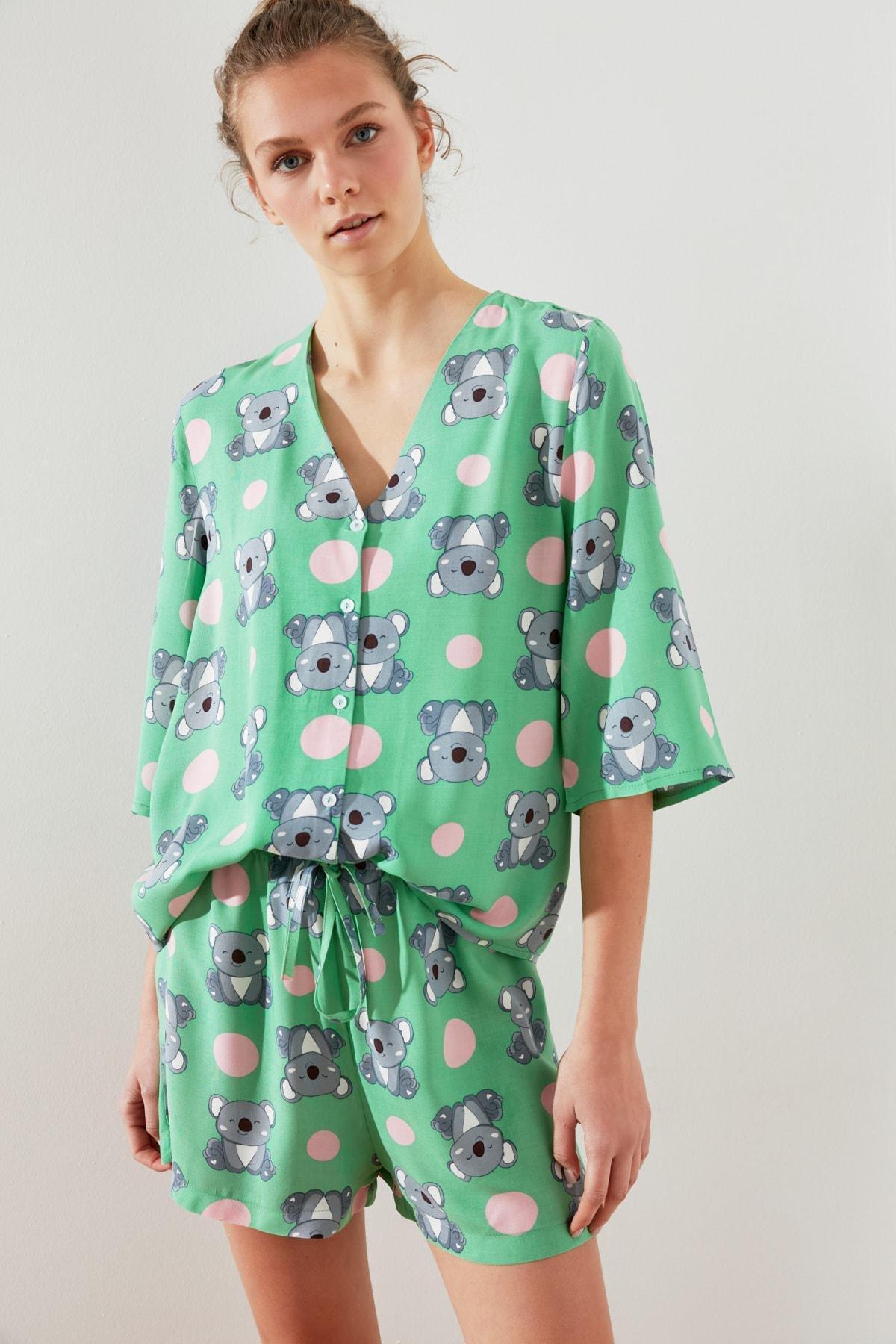 Multicolour Printed Pajama Set, , large image number 6