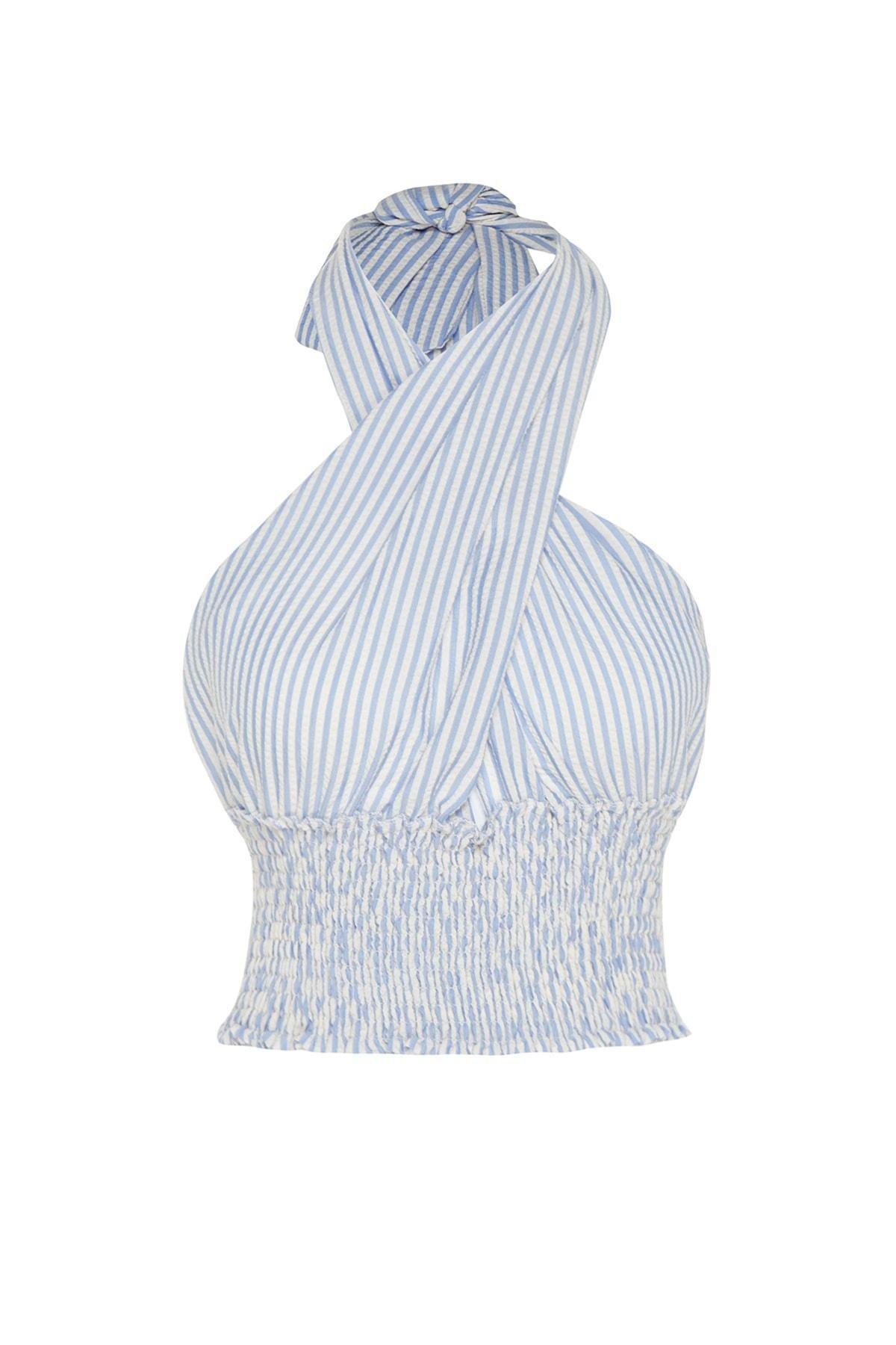 Blue Striped Blouse, , large image number 9