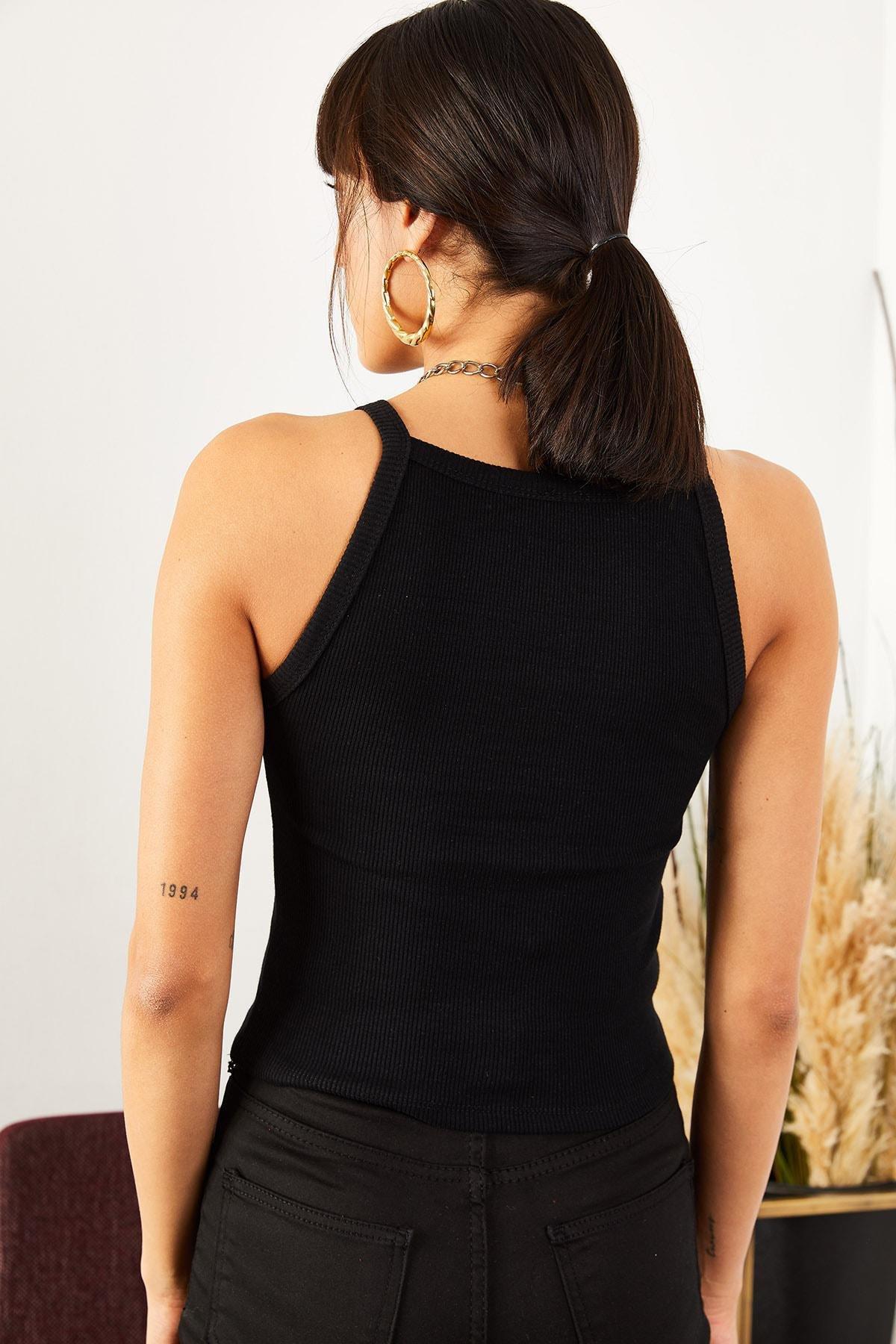 Black Bodycon Bodysuit, , large image number 3