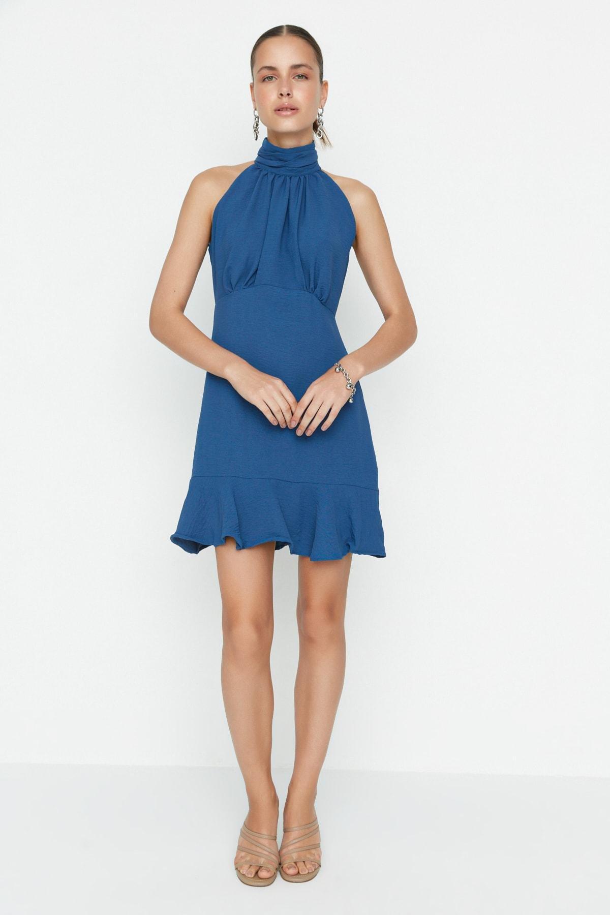 Blue A-Line Dress, , large image number 0