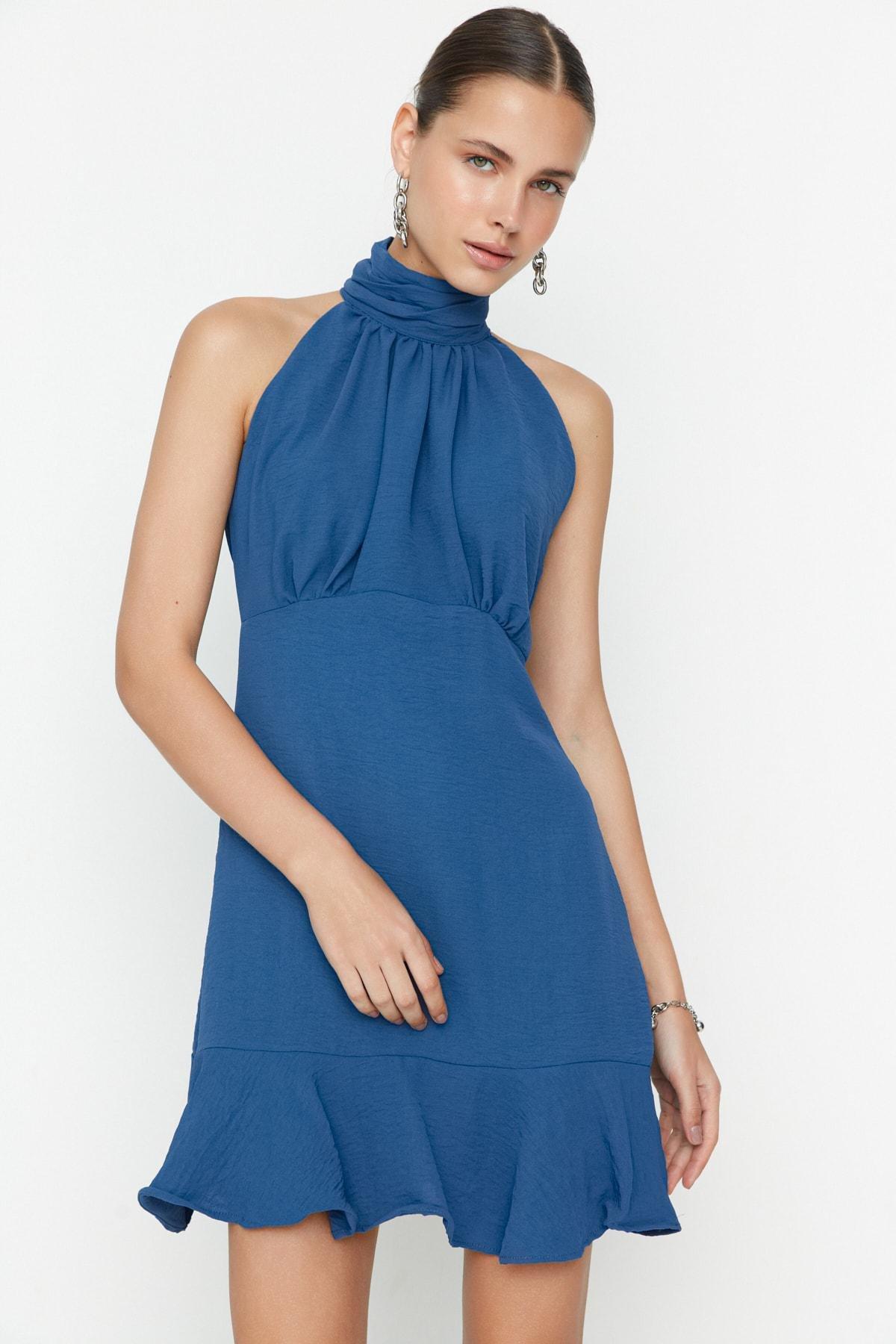 Blue A-Line Dress, , large image number 2