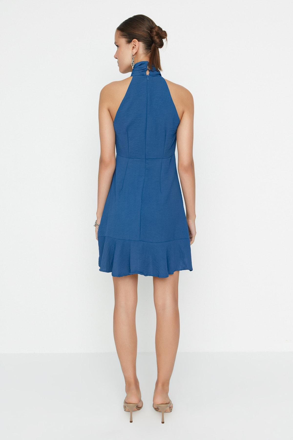 Blue A-Line Dress, , large image number 4