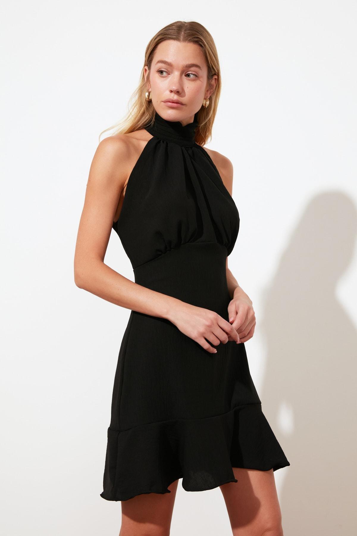 Black A-Line Dress, , large image number 1