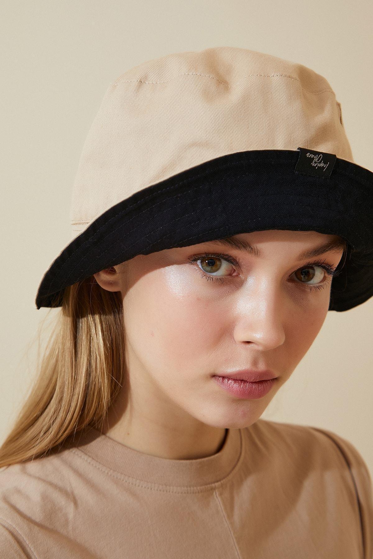 Black Casual Hat, Camel Black, large image number 2
