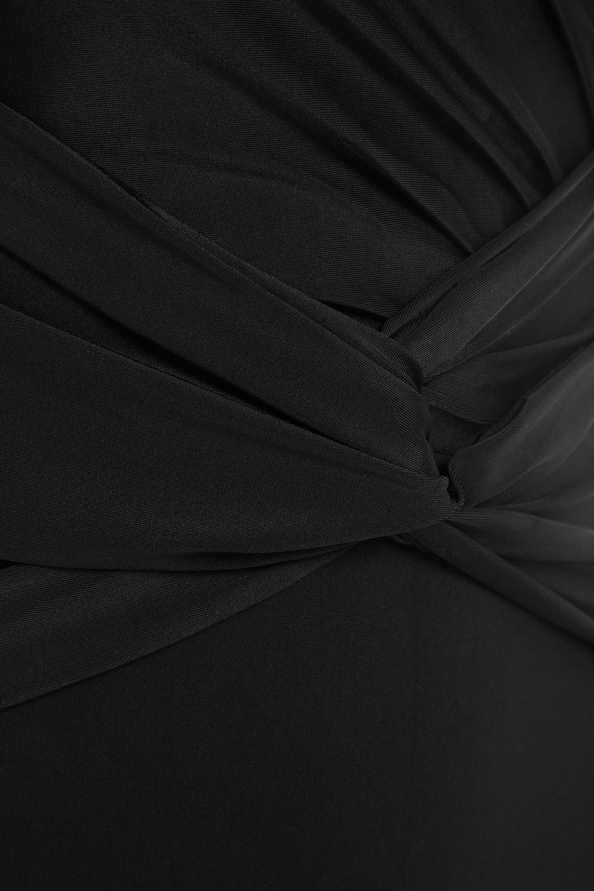 Black Double-Breasted Swimsuit, Black, large image number 6