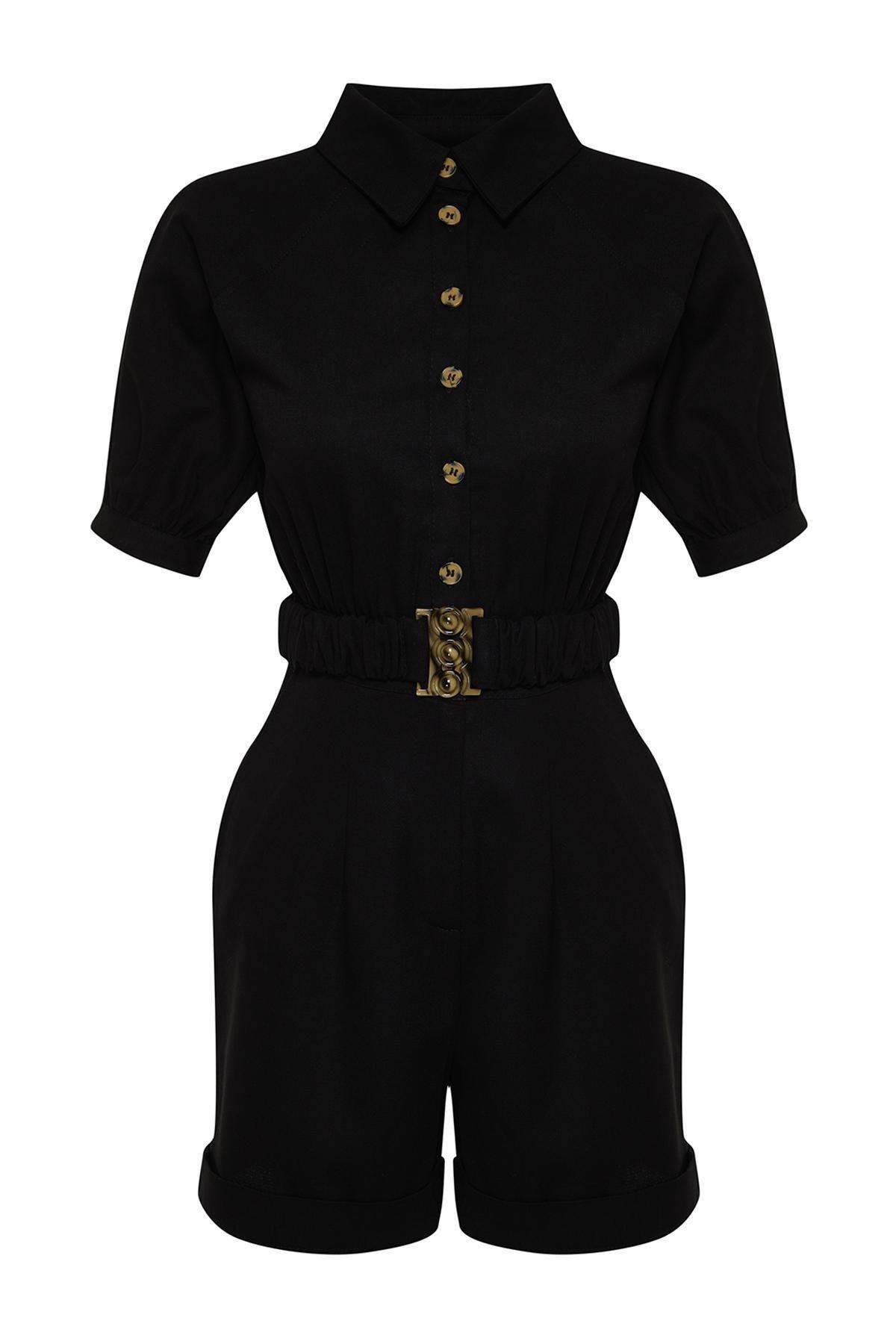 Black Belted Jumpsuit, , large image number 4