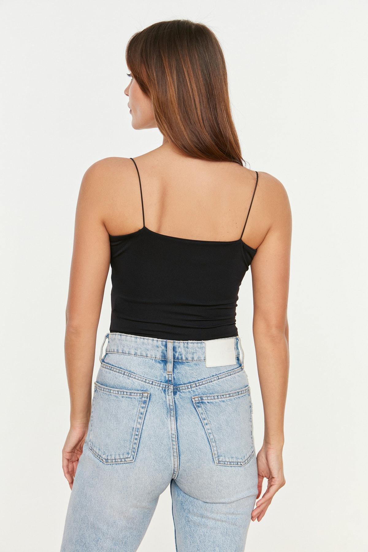 Black Slim Bodysuit, , large image number 4