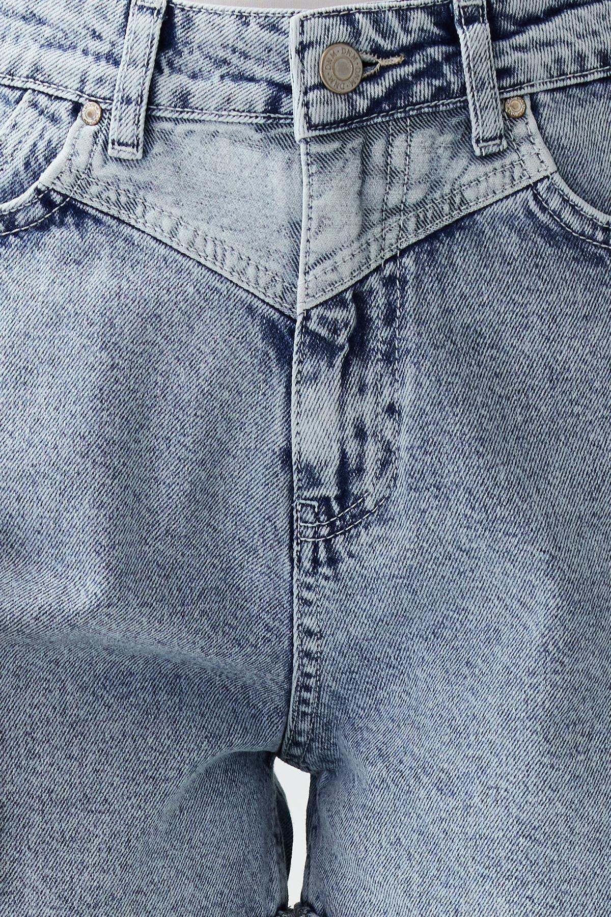 Blue High Waist Shorts, , large image number 9