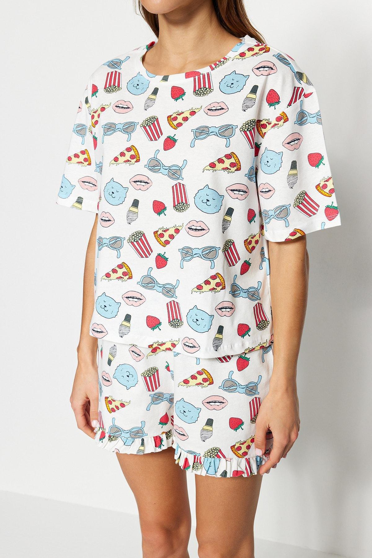 Multicolour Graphic Pajama Set, , large image number 4