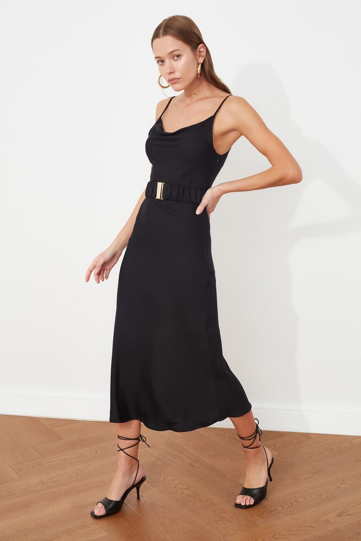 Black A-Line Dress, , large image number 0