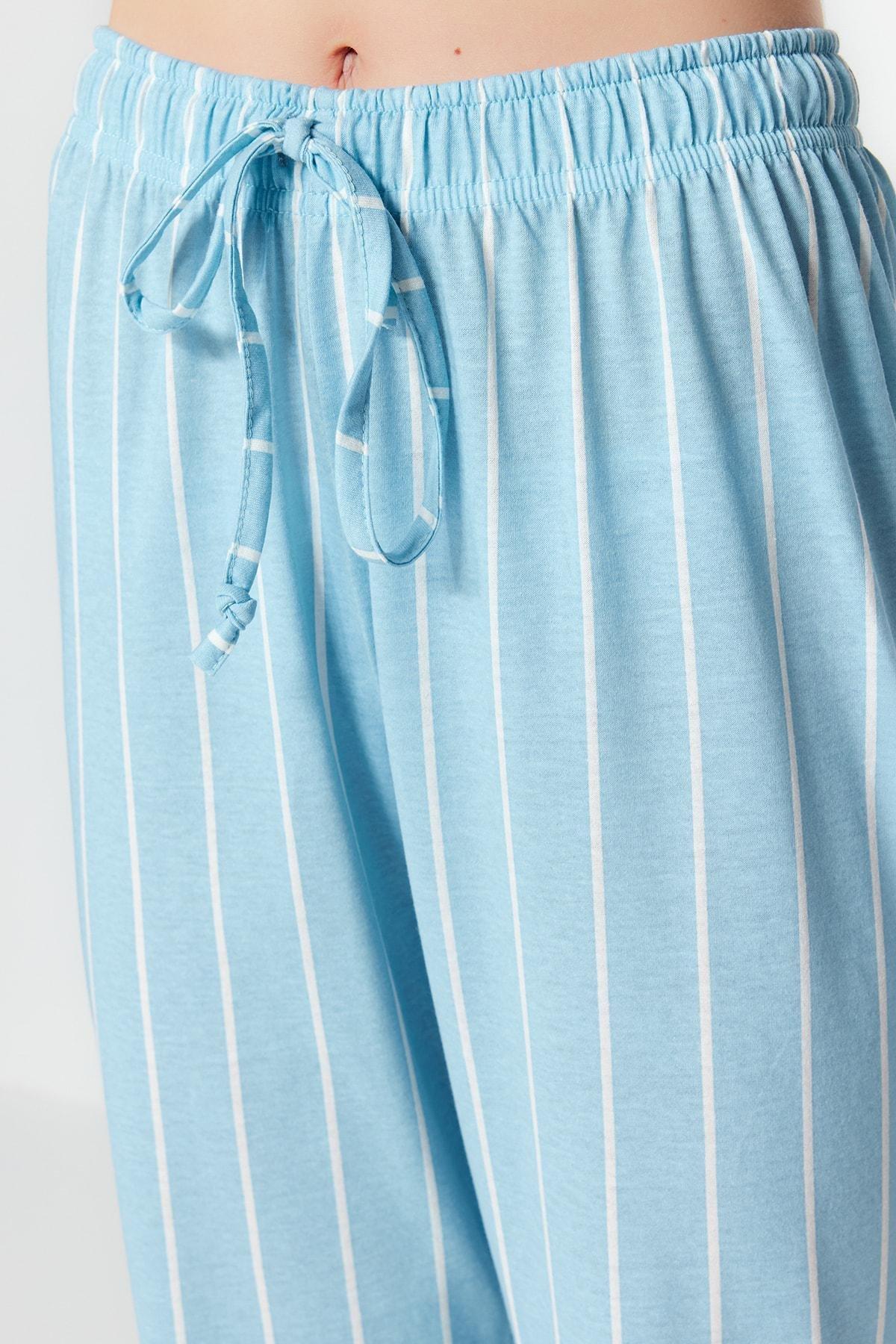 Blue Striped Pyjama Set, , large image number 4