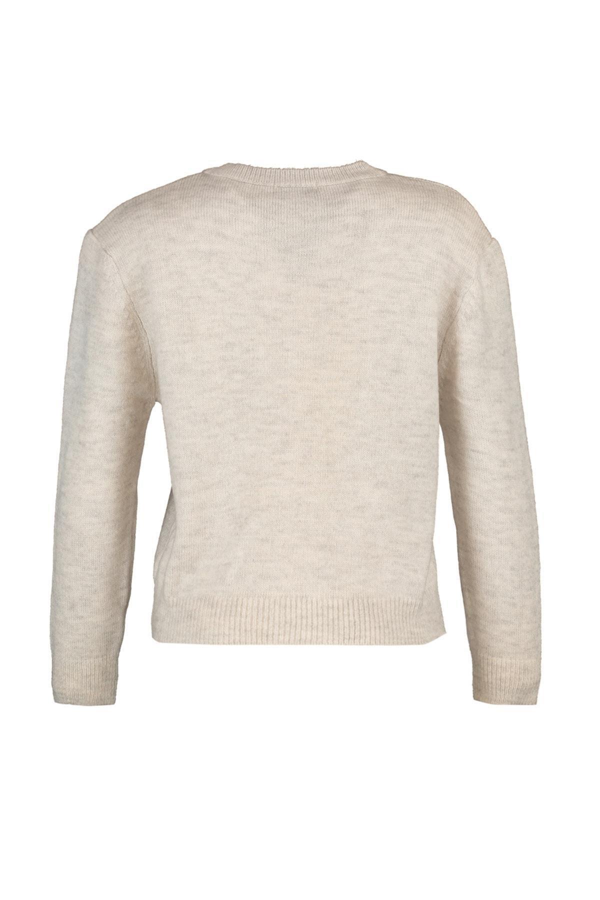 Beige Slim Crew Neck Cardigan, Beige, large image number 9