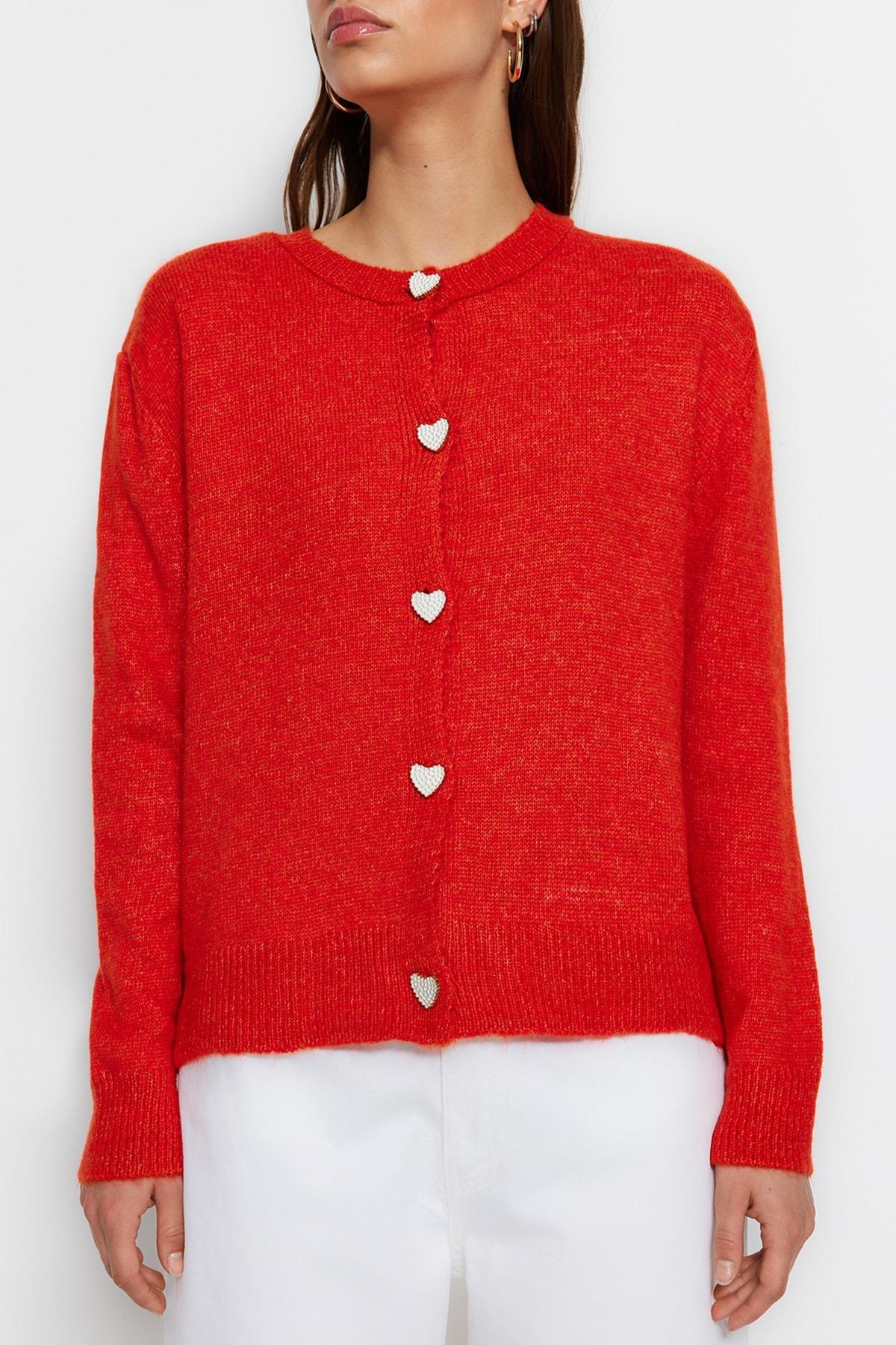 Orange Slim Fit Cardigan, , large image number 3