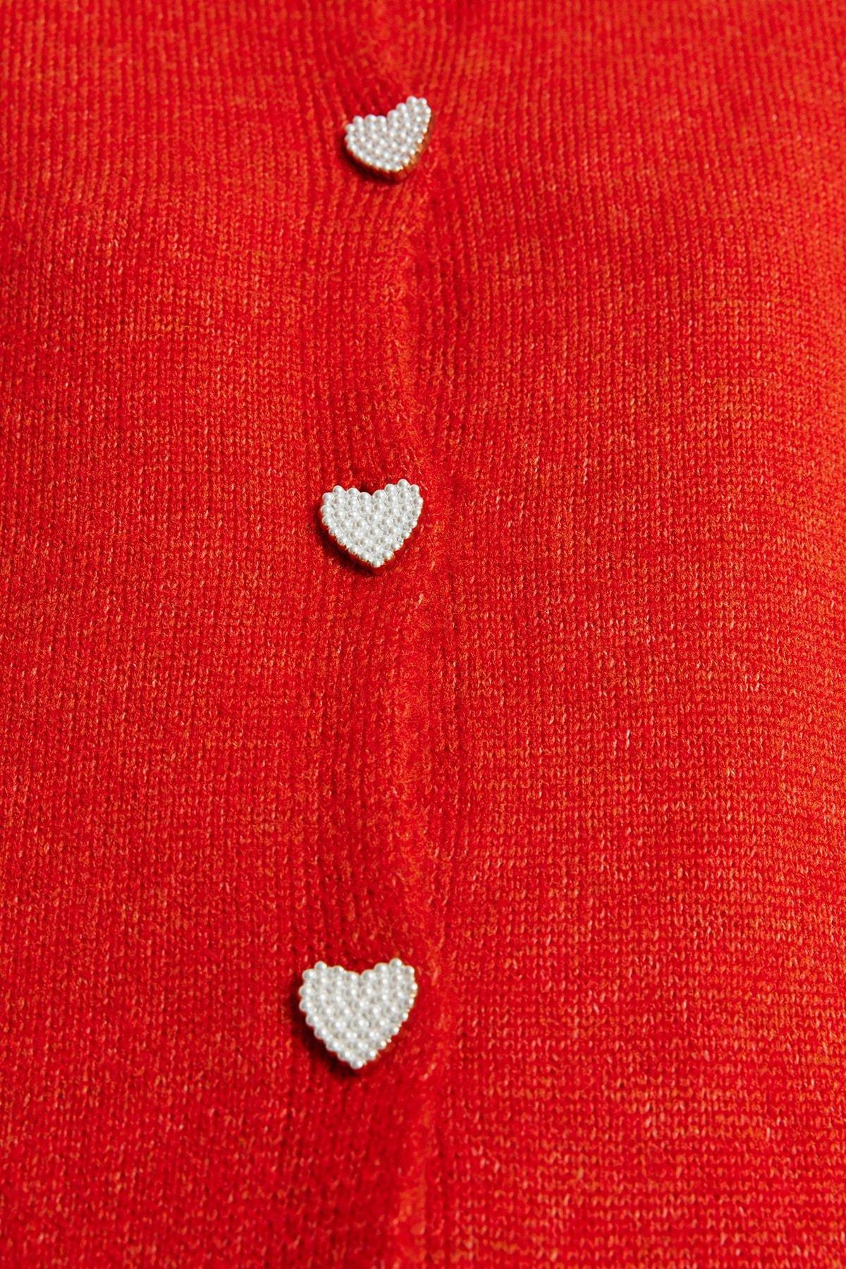 Orange Slim Fit Cardigan, , large image number 4