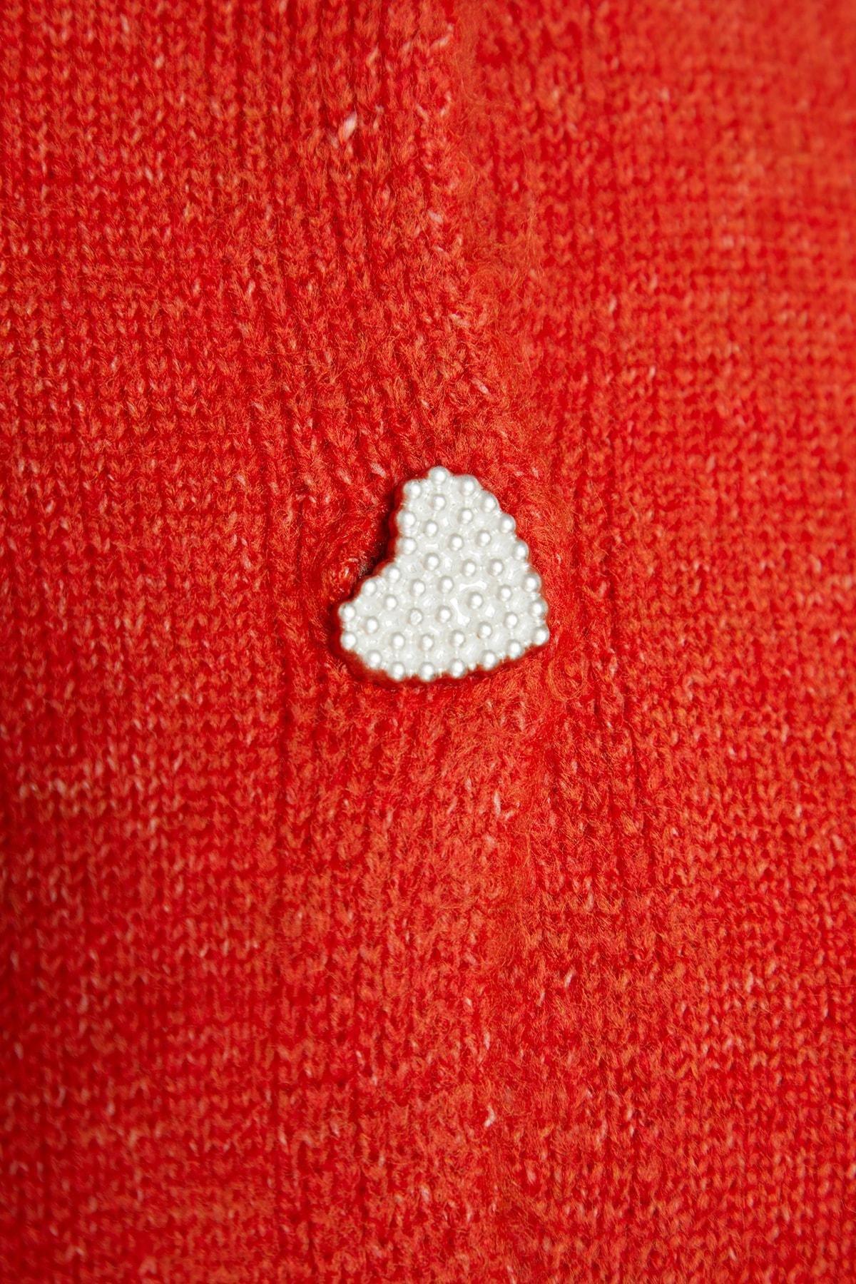 Orange Slim Fit Cardigan, , large image number 6