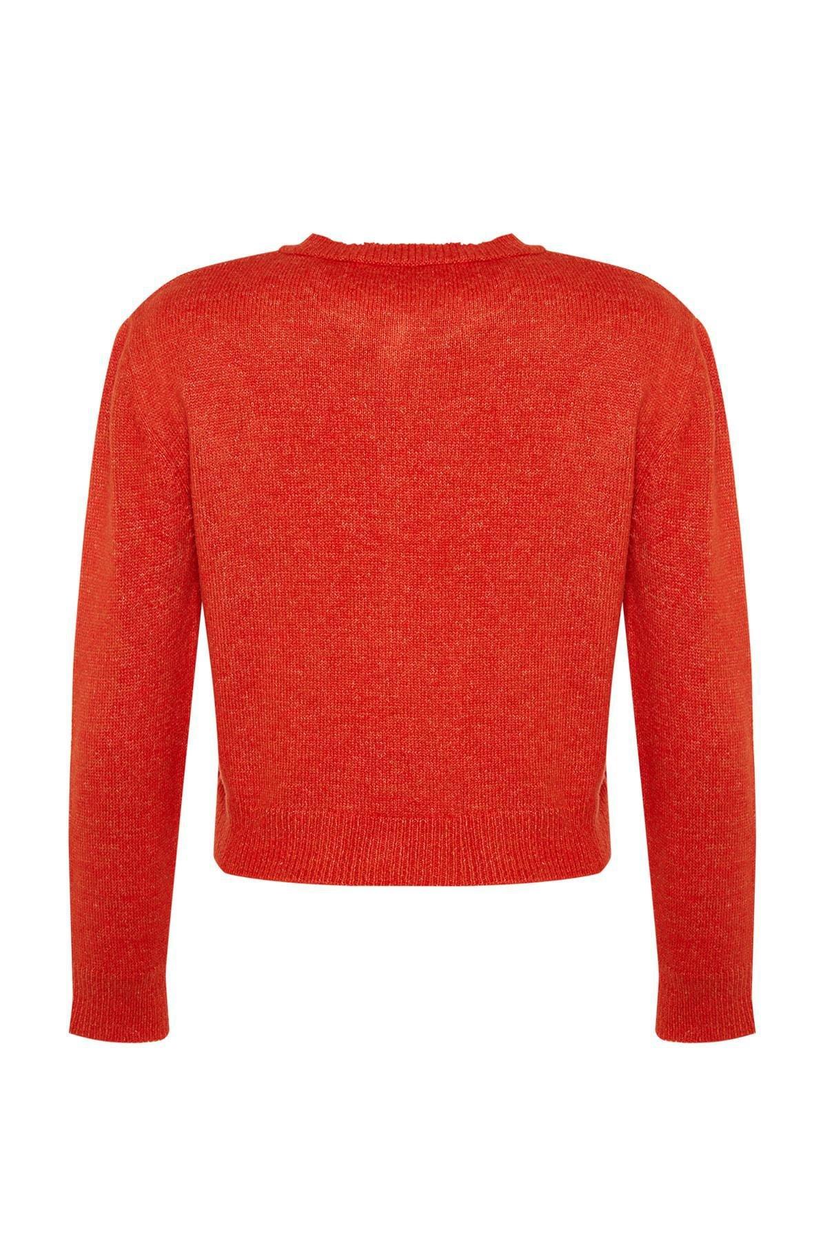 Orange Slim Fit Cardigan, , large image number 7