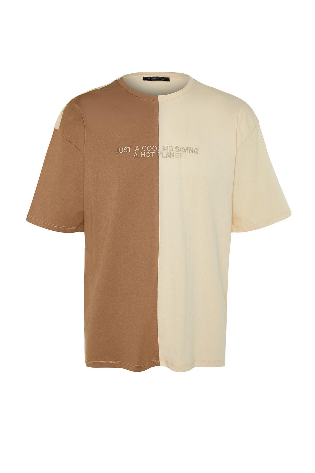 Brown Oversize T-Shirt, , large image number 5