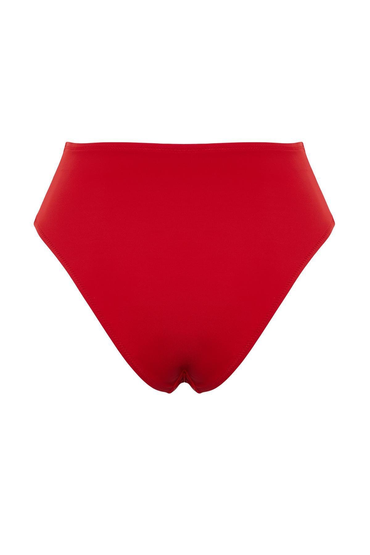 Red Plain Bikini Bottom, , large image number 6
