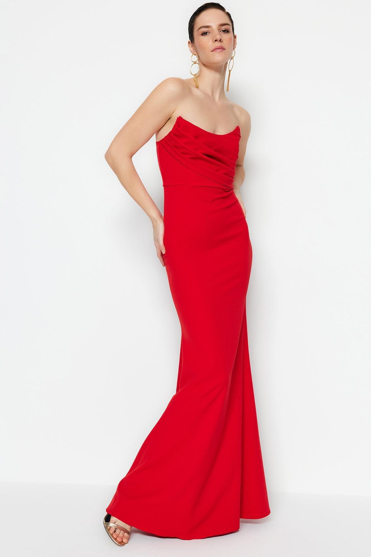 Red Mermaid Occasionwear Dress, , large image number 2