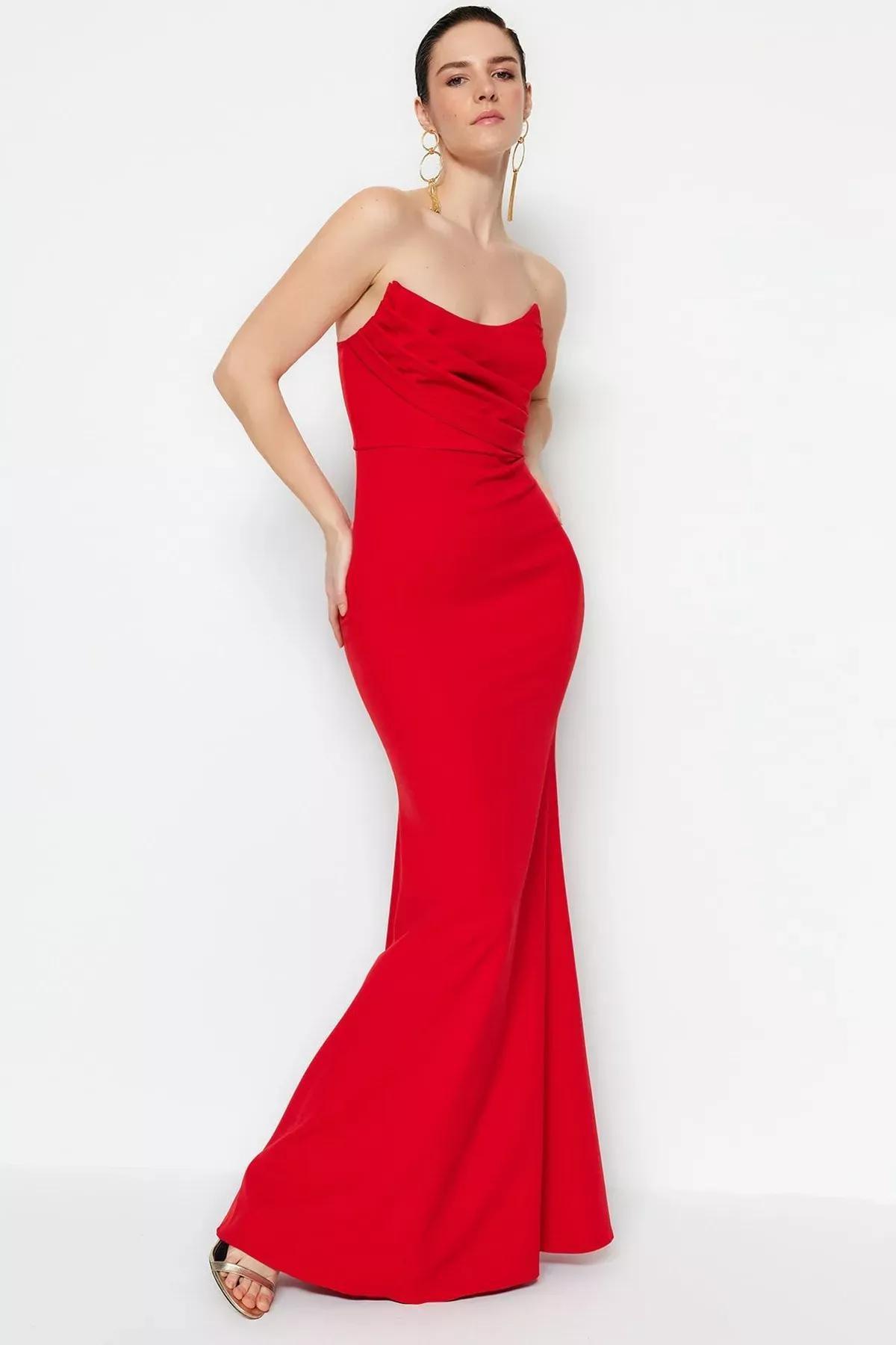 Red Mermaid Occasionwear Dress, , large image number 2