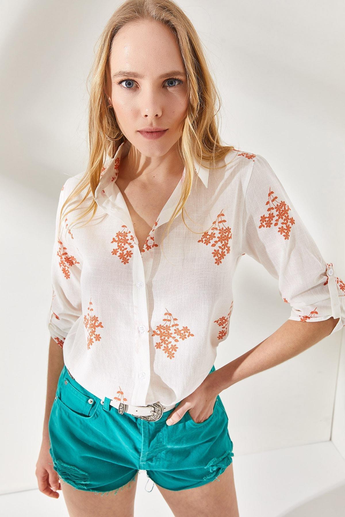 Orange Patterned Shirt, , large image number 2