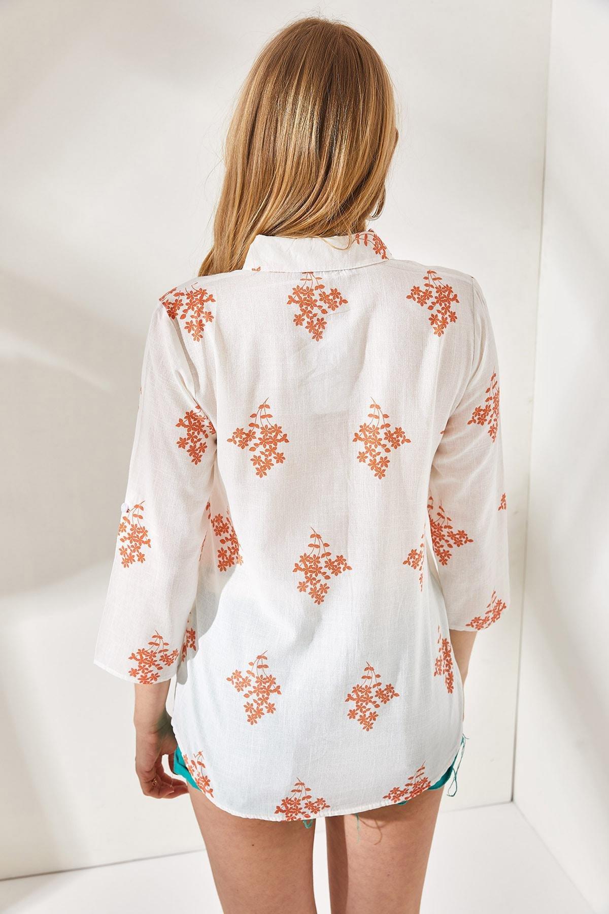 Orange Patterned Shirt, , large image number 4